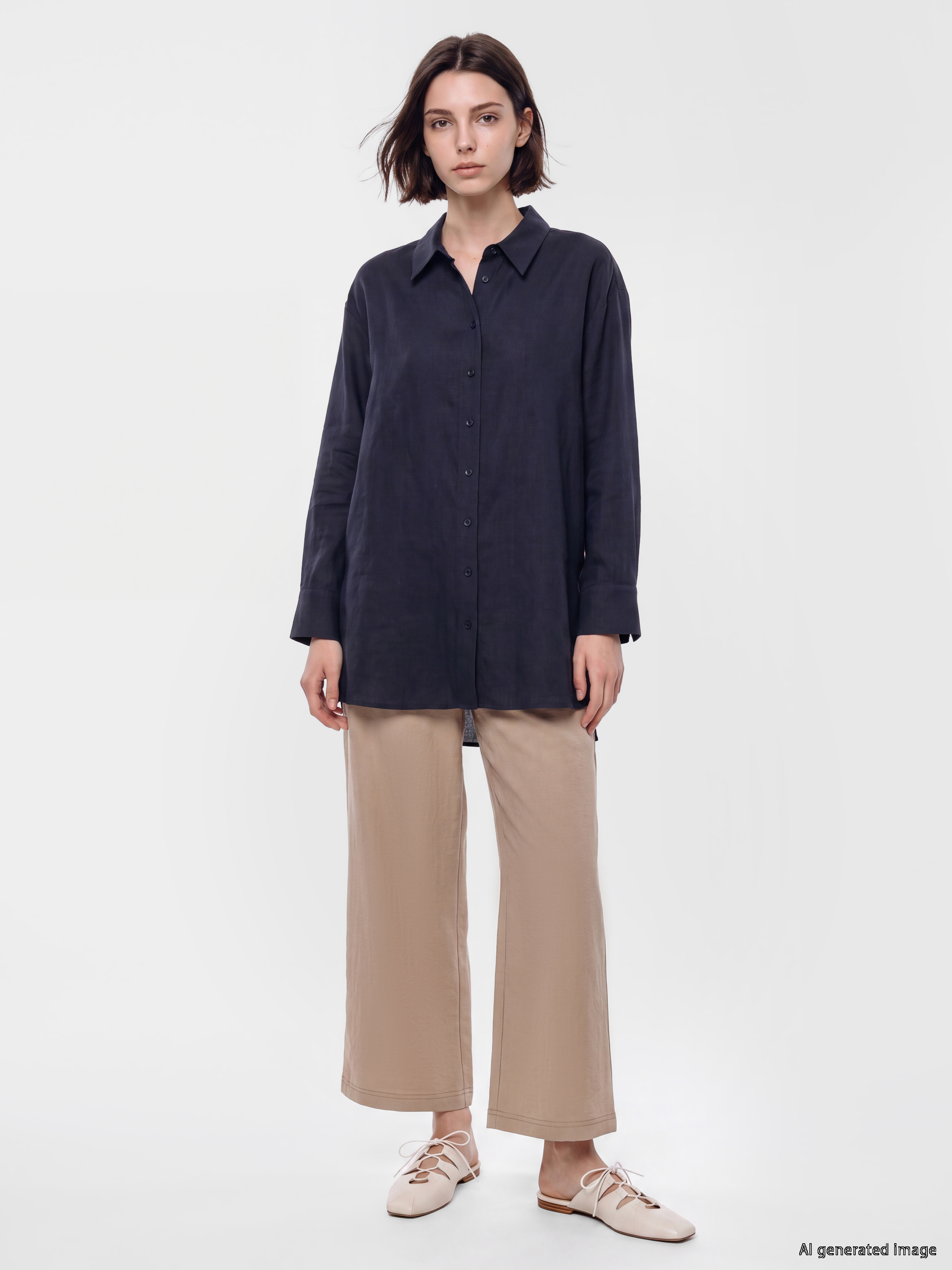 LCW Modest Beli Lastikli Geniş Paça Kadın Pantolon