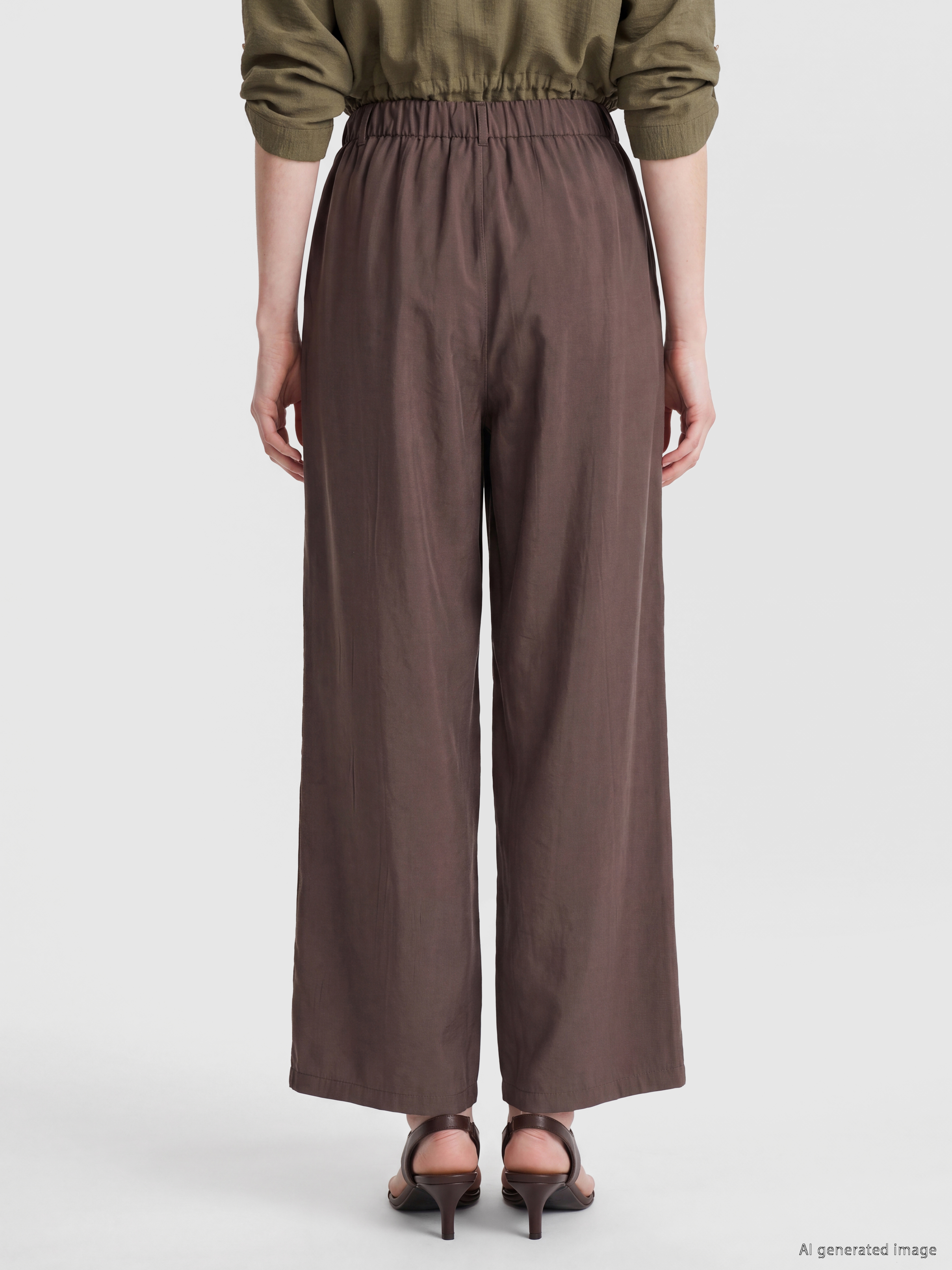 LCW Comfort Beli Lastikli Modal Karışımlı Kadın Pantolon görsel 4