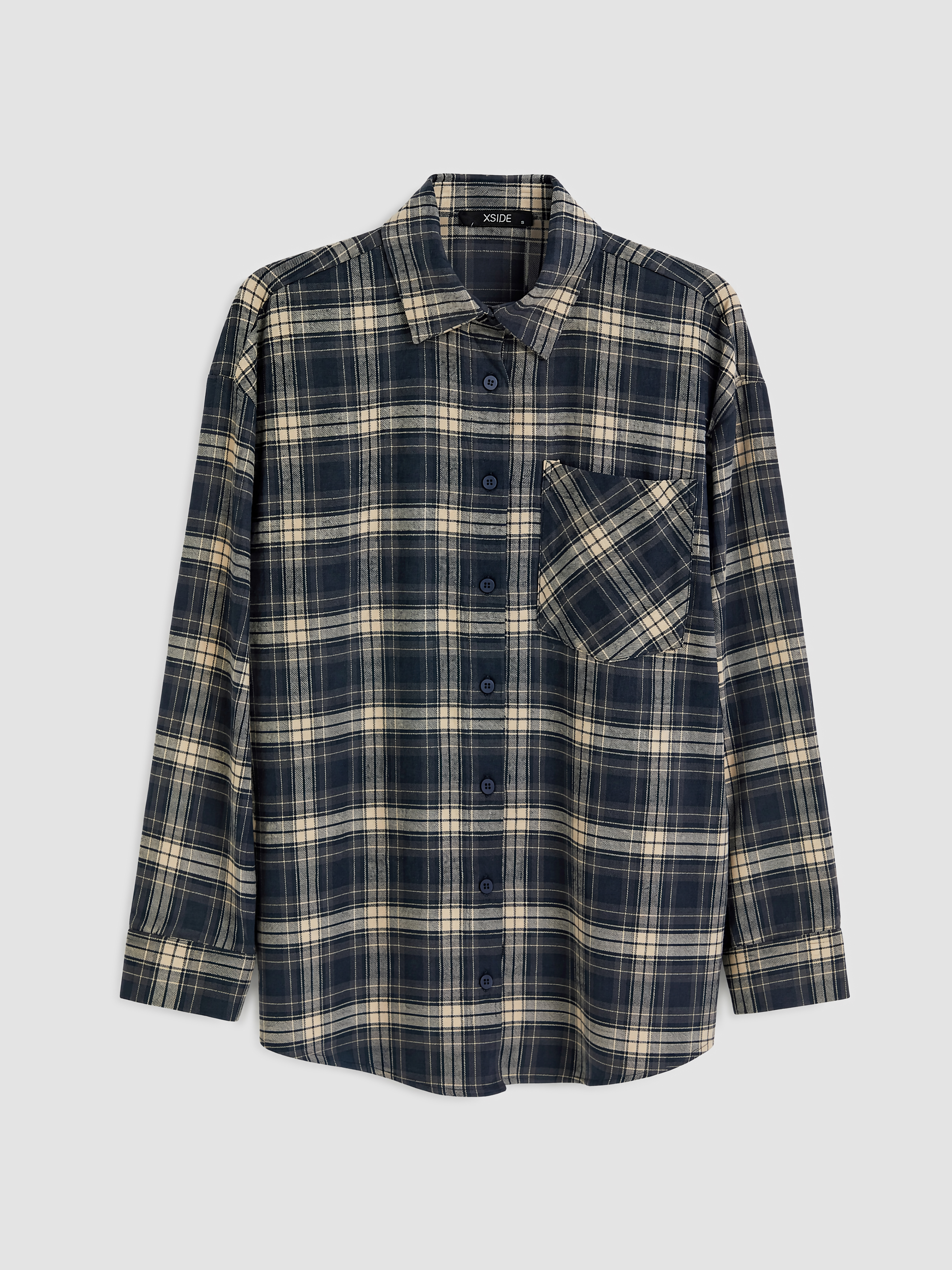 XSIDE Ekose Oversize Kadın Oduncu Gömlek görsel 5
