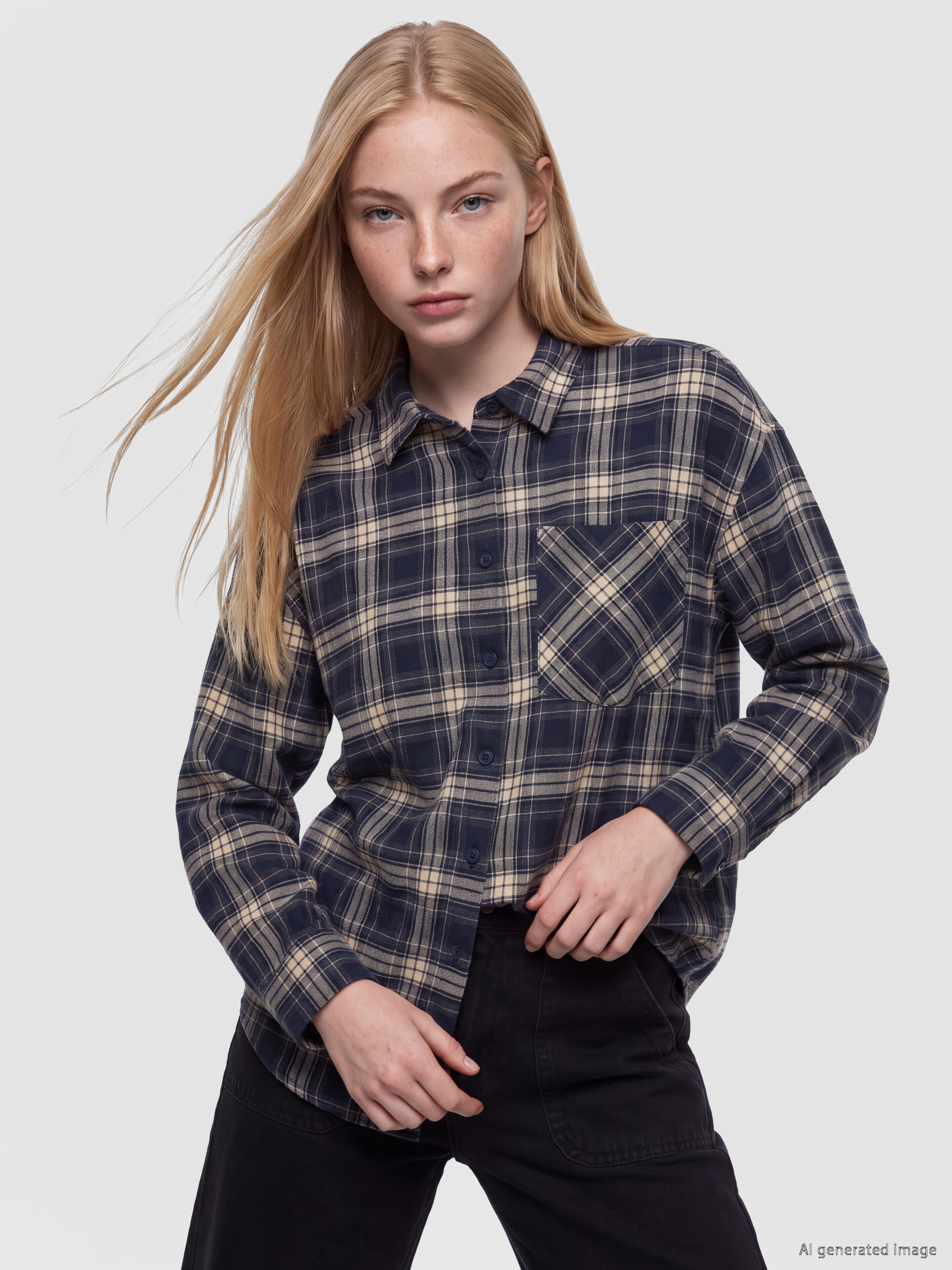 XSIDE Ekose Oversize Kadın Oduncu Gömlek