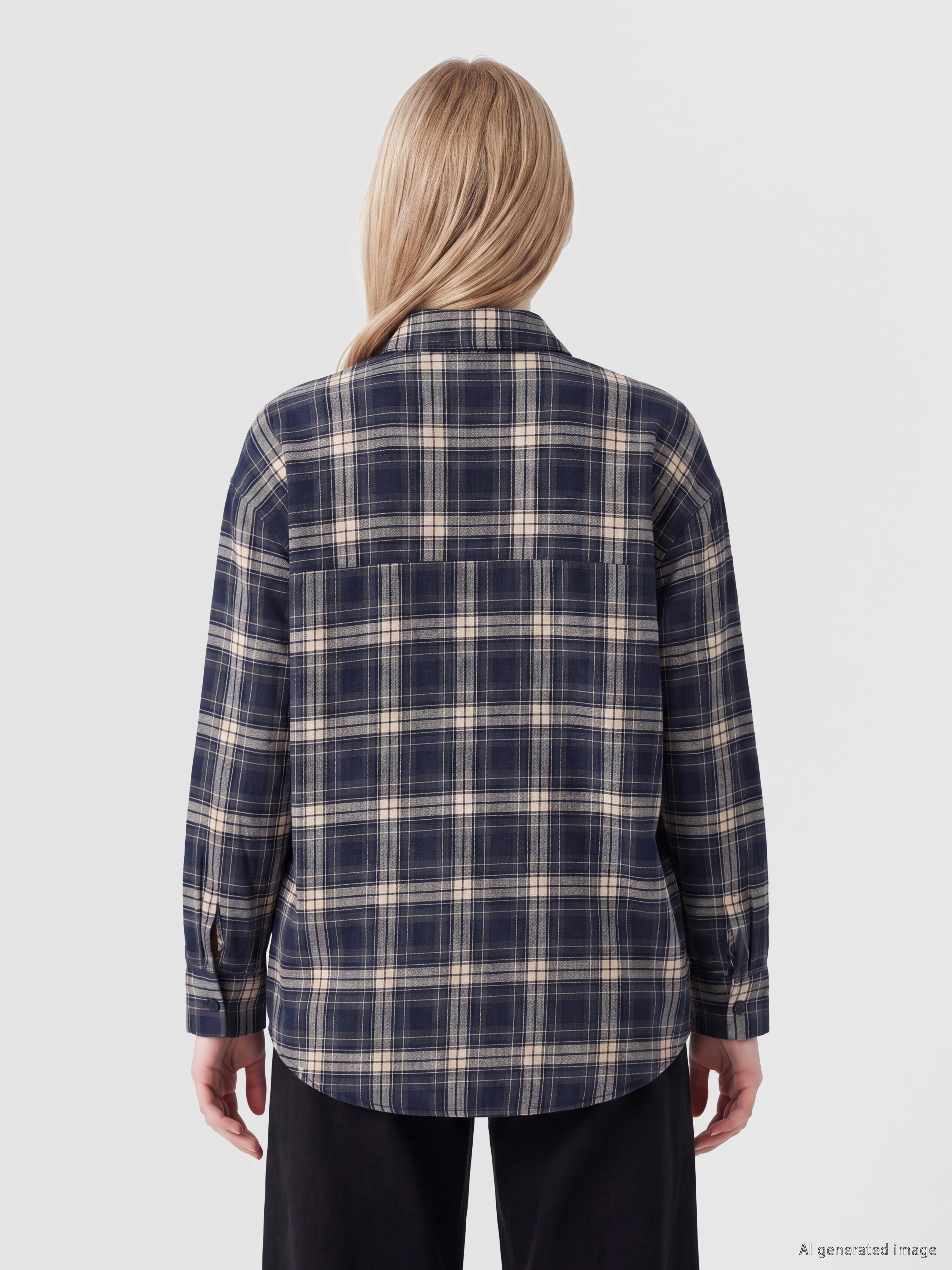 XSIDE Ekose Oversize Kadın Oduncu Gömlek görsel 4