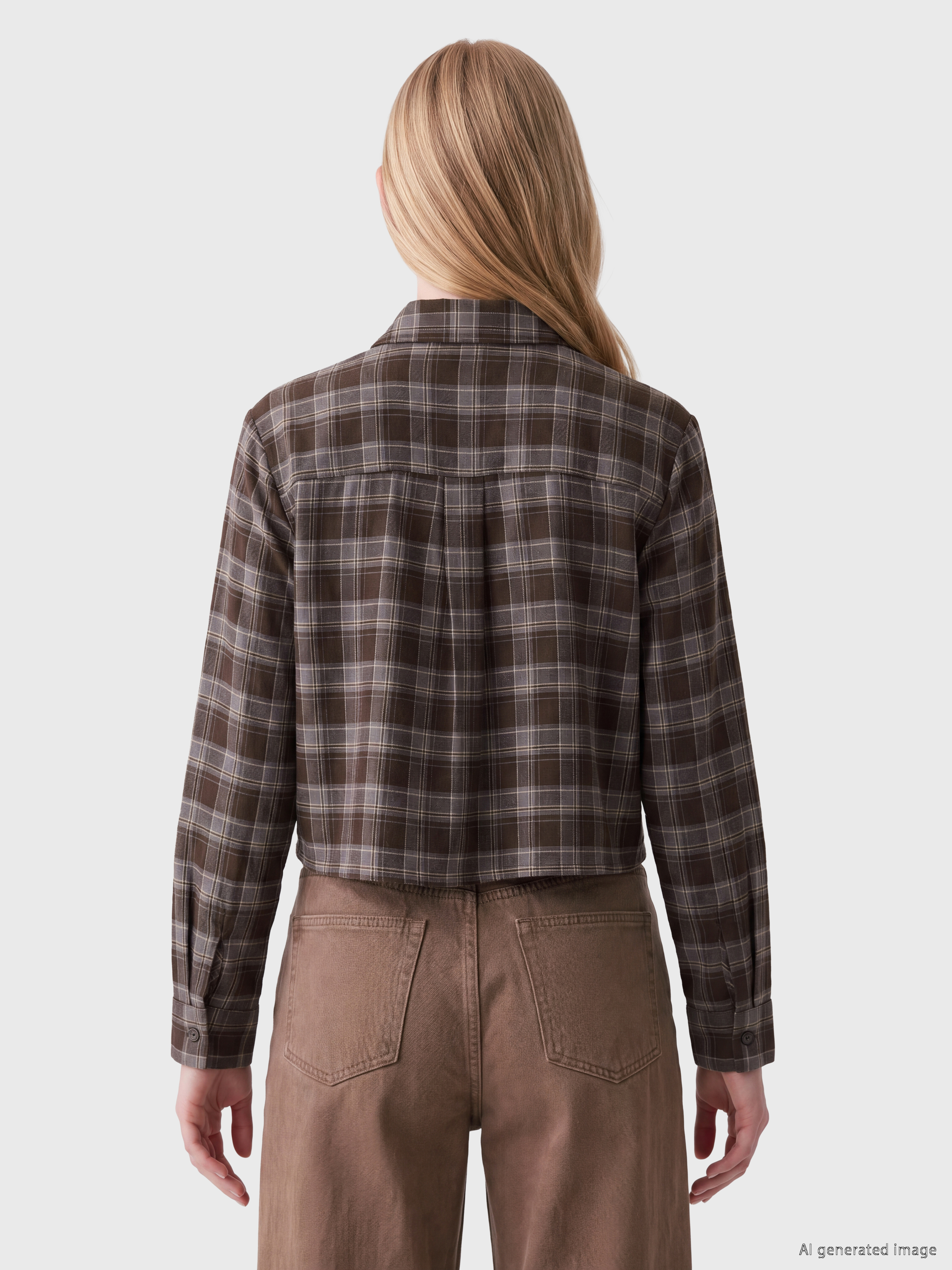 XSIDE Ekose Oversize Kadın Oduncu Gömlek görsel 4