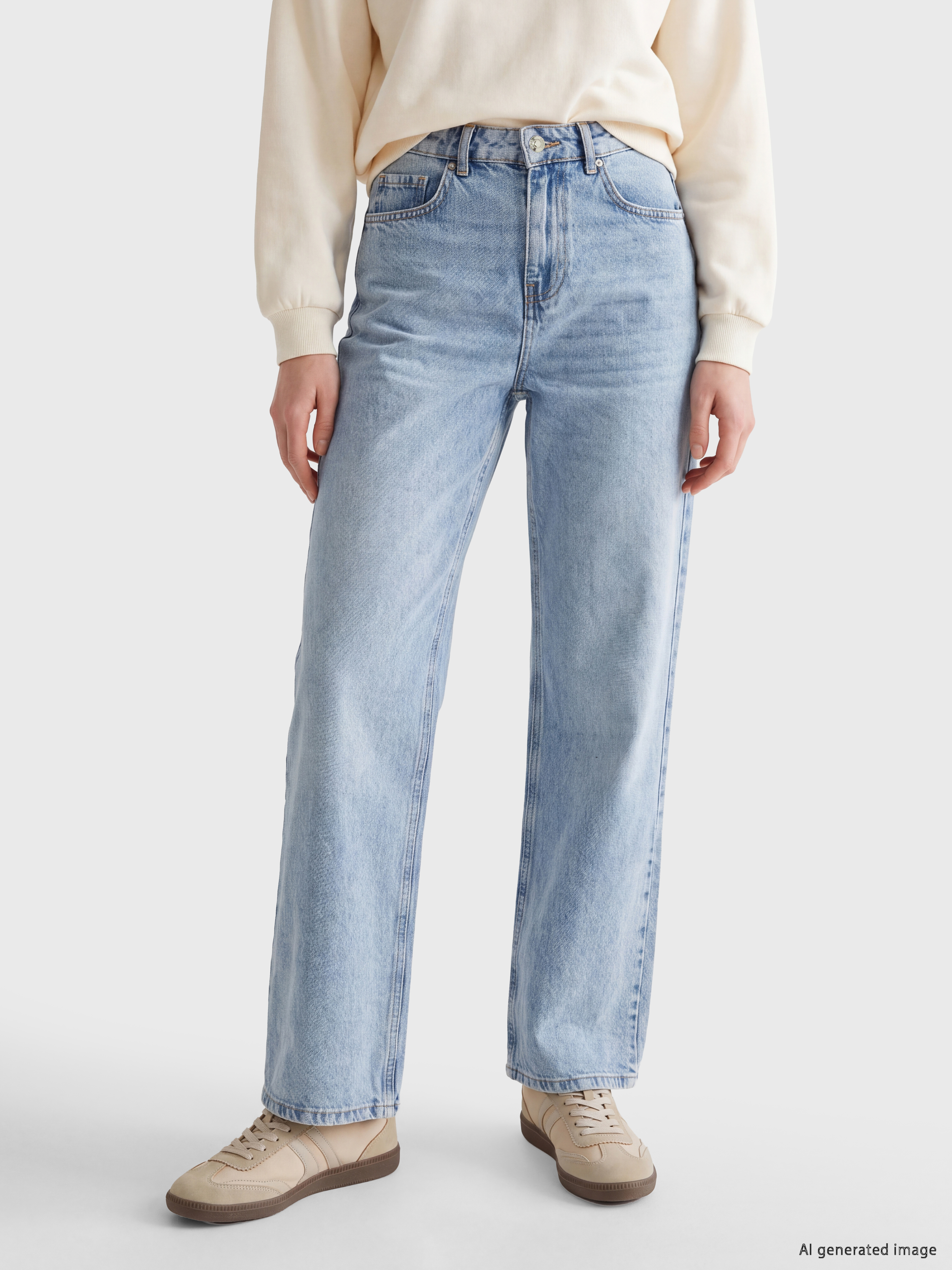 XSIDE Straight Fit Kadın Jean Pantolon görsel 2