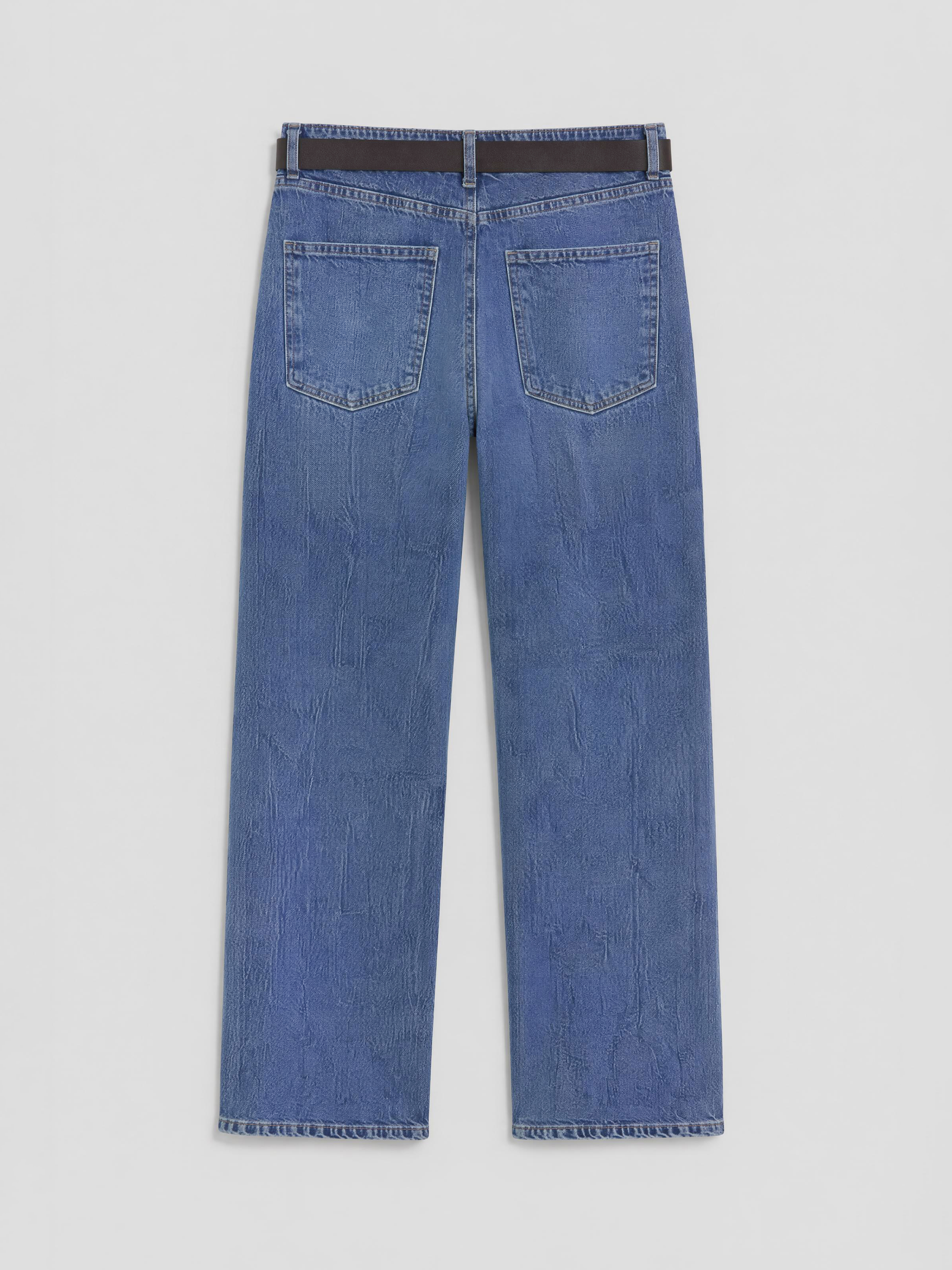 XSIDE Beli Kemerli Straight Fit Kadın Jean Pantolon görsel 7