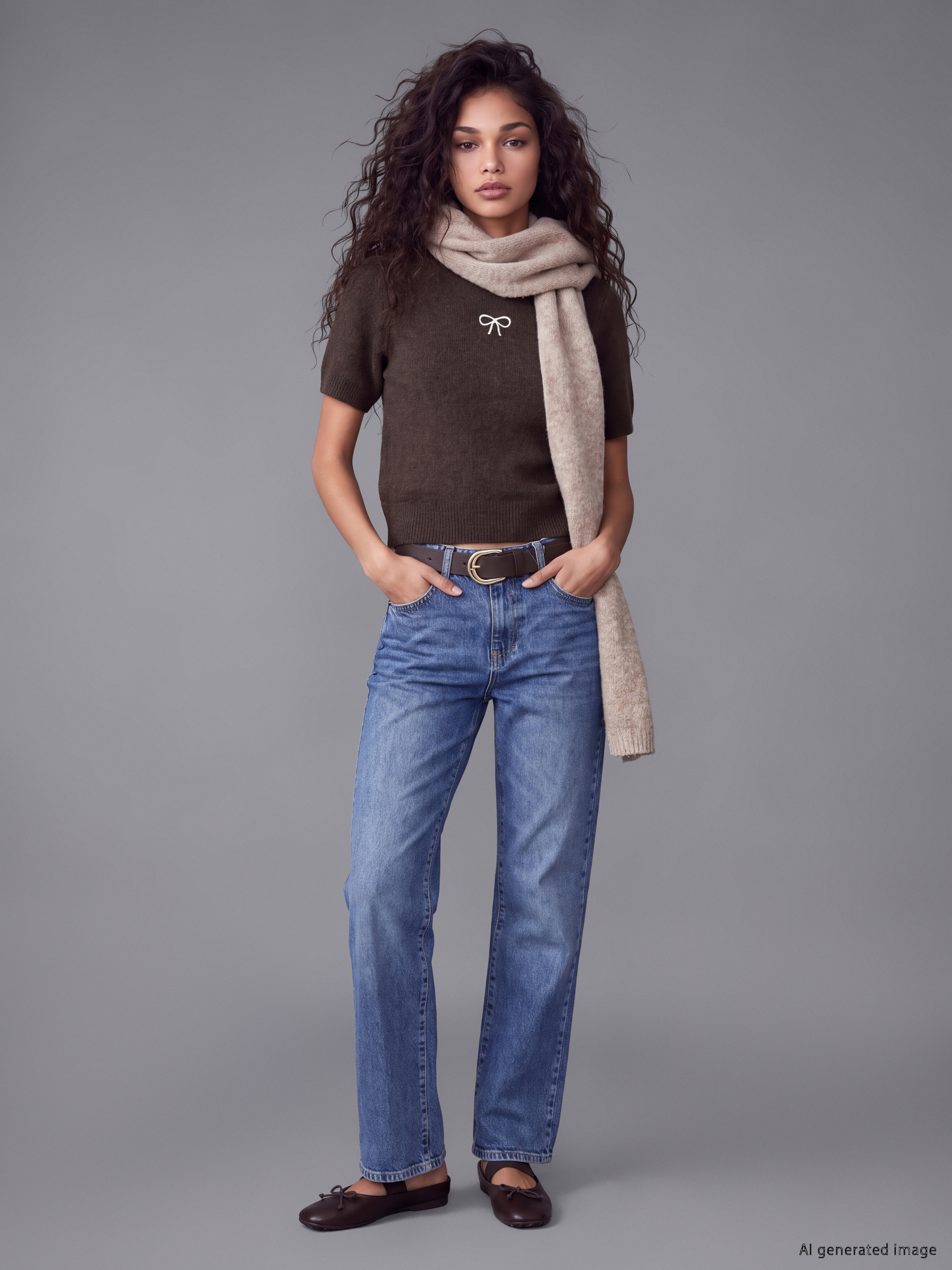 XSIDE Beli Kemerli Straight Fit Kadın Jean Pantolon