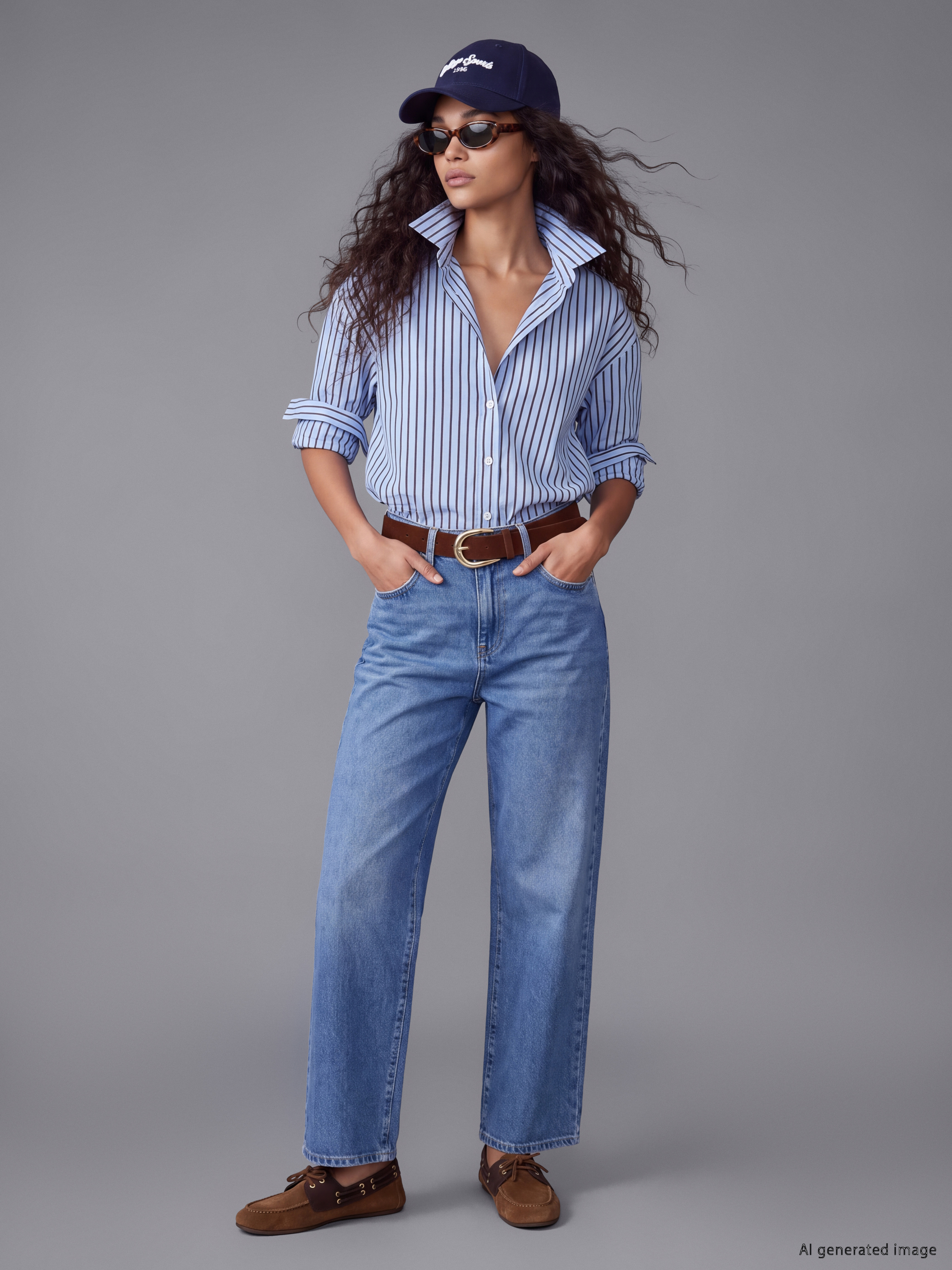 XSIDE Kemerli Straight Fit Kadın Jean Pantolon