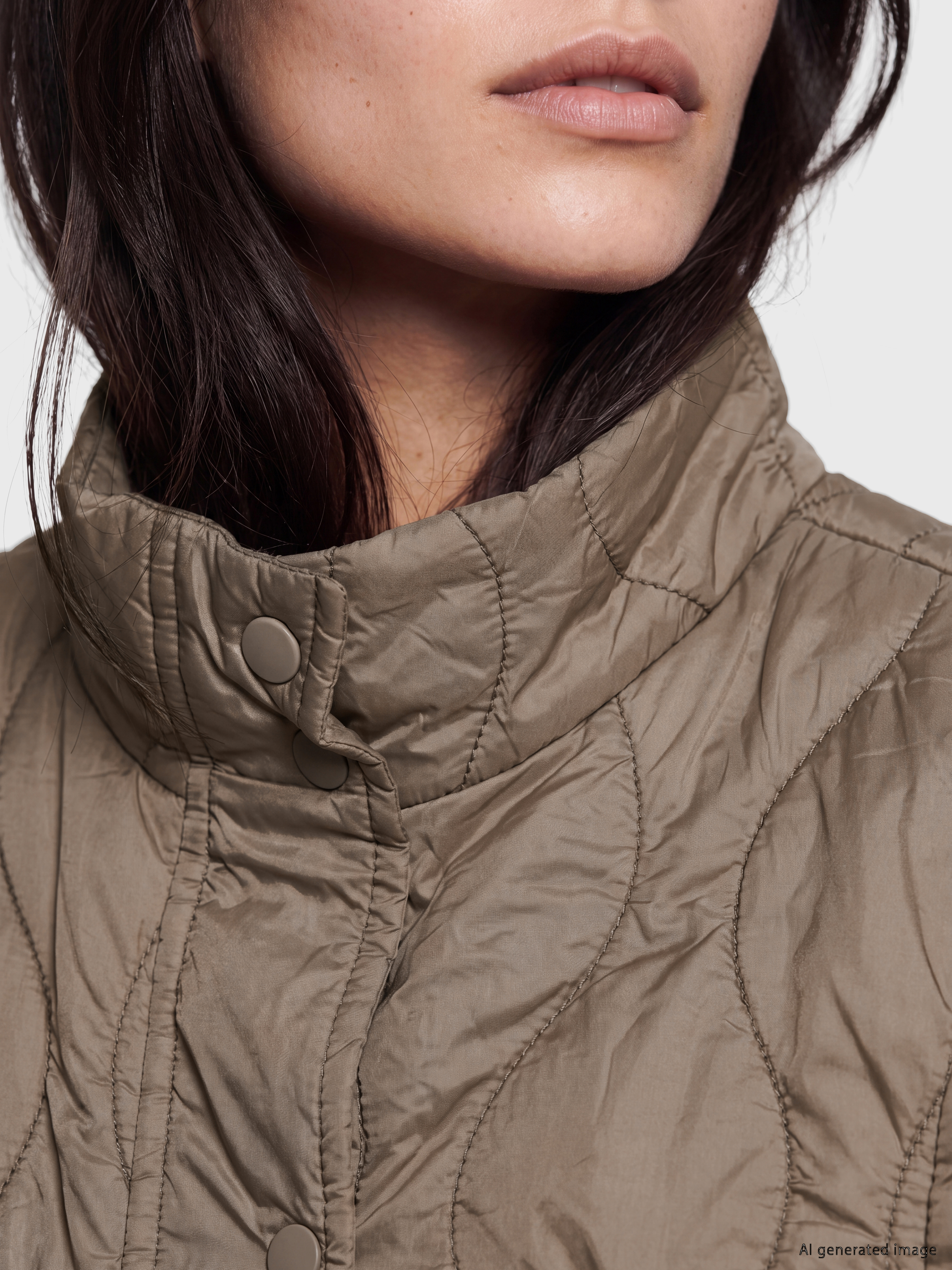 LCW Vision Kapitone Oversize Kadın Şişme Yelek görsel 3