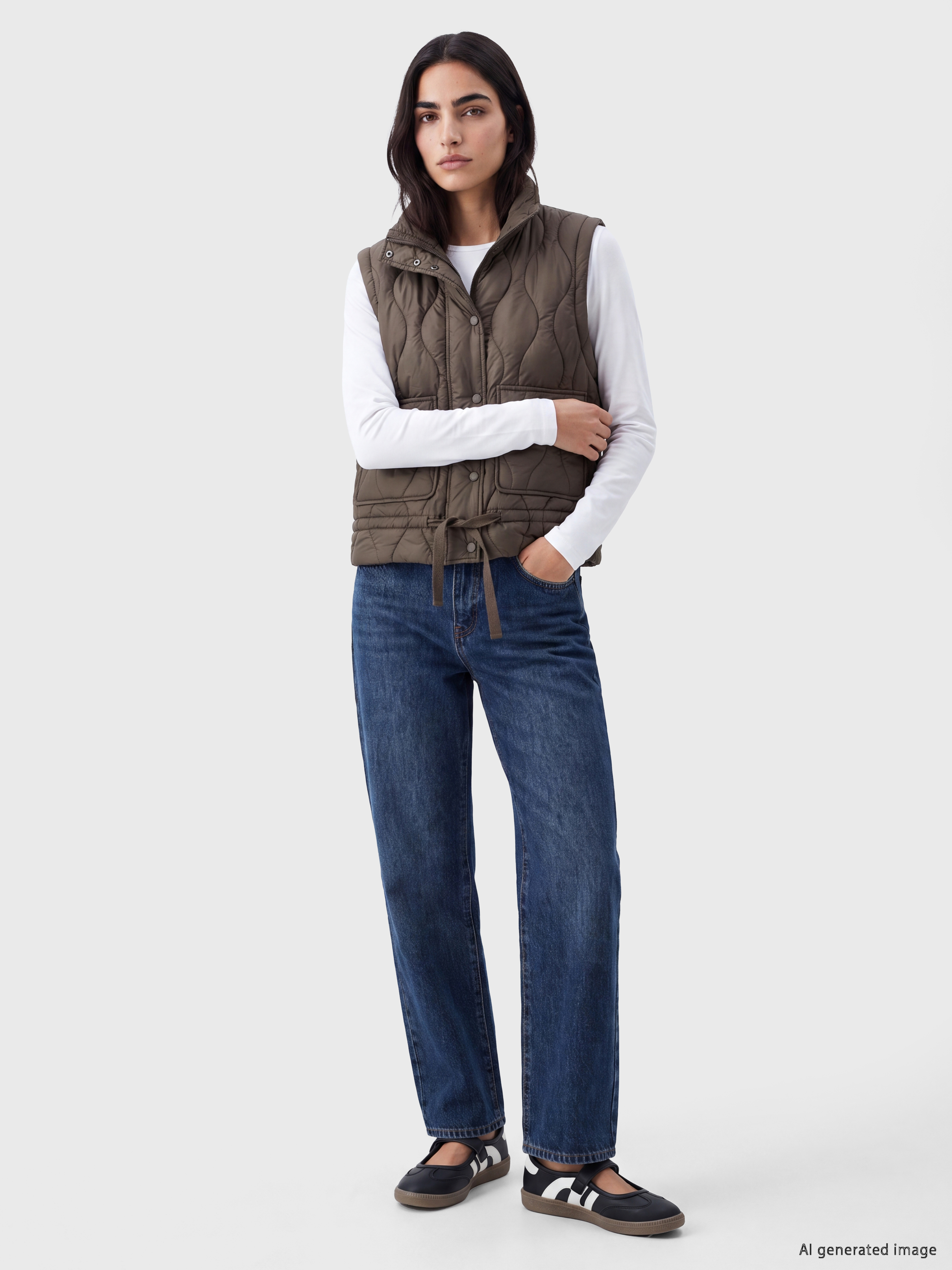 LCW Vision Kapitone Oversize Kadın Şişme Yelek görsel 2