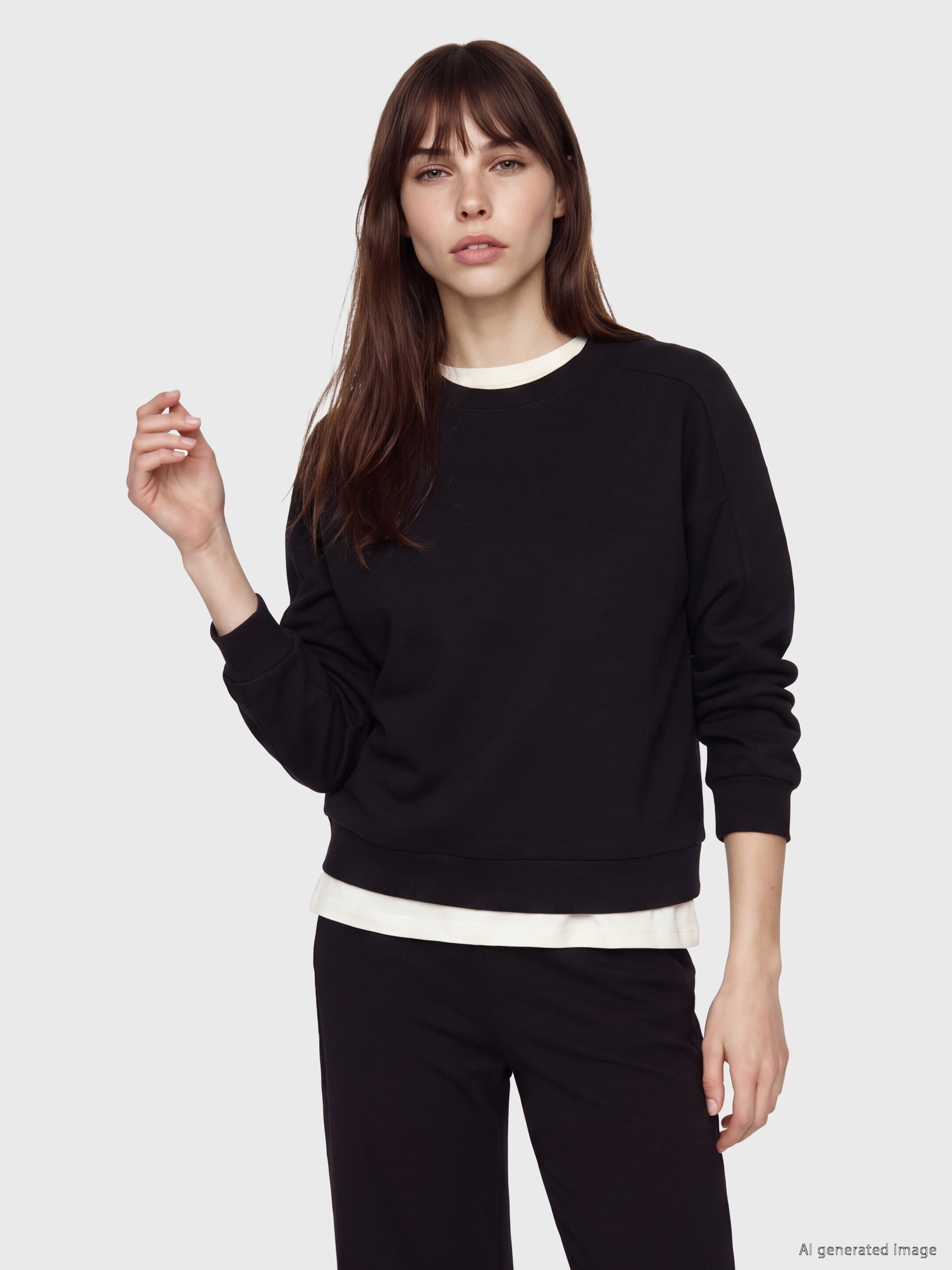 LCW Vision Soft Touch Oversize Kadın Sweatshirt
