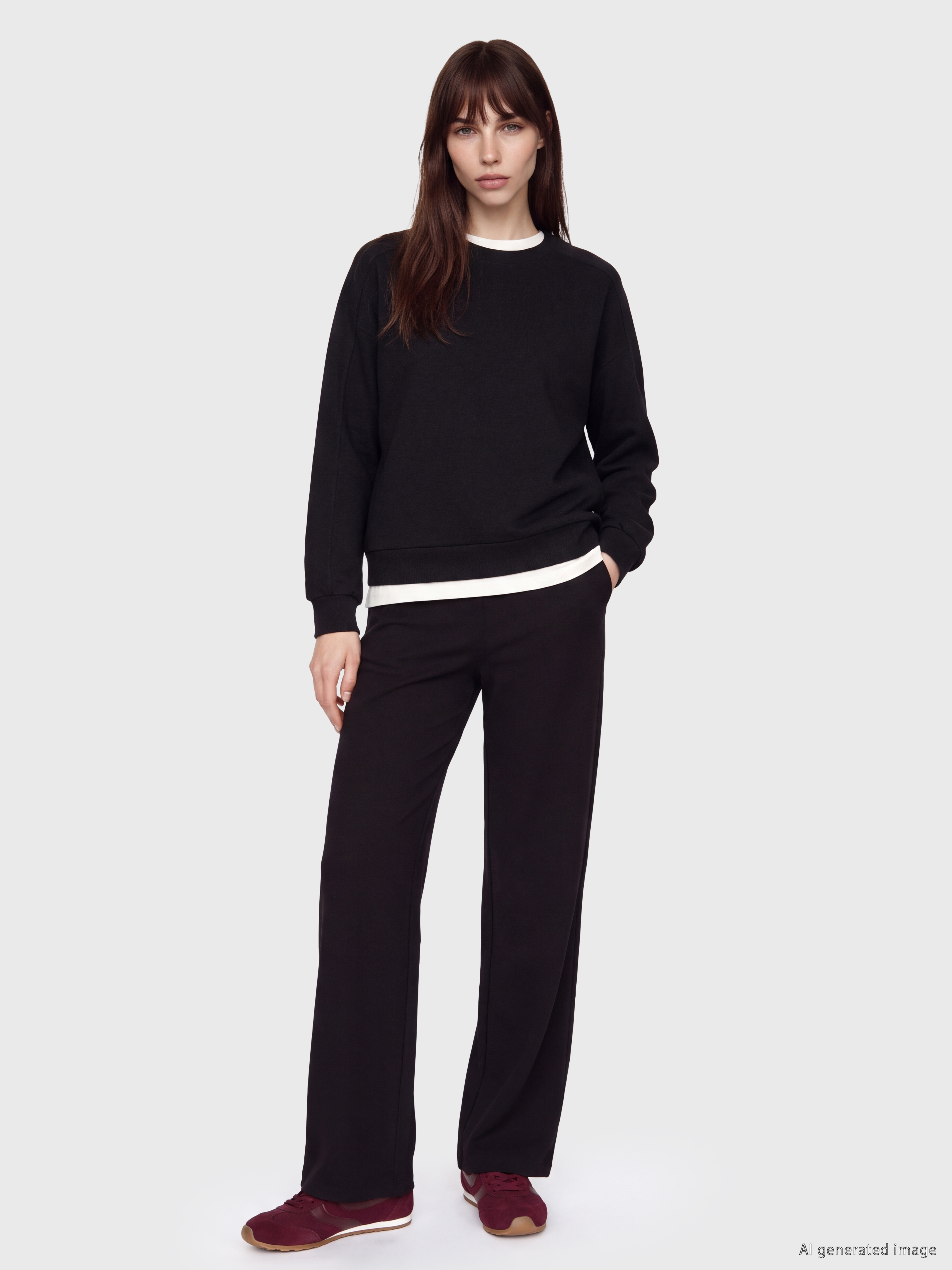 LCW Vision Soft Touch Oversize Kadın Sweatshirt görsel 2