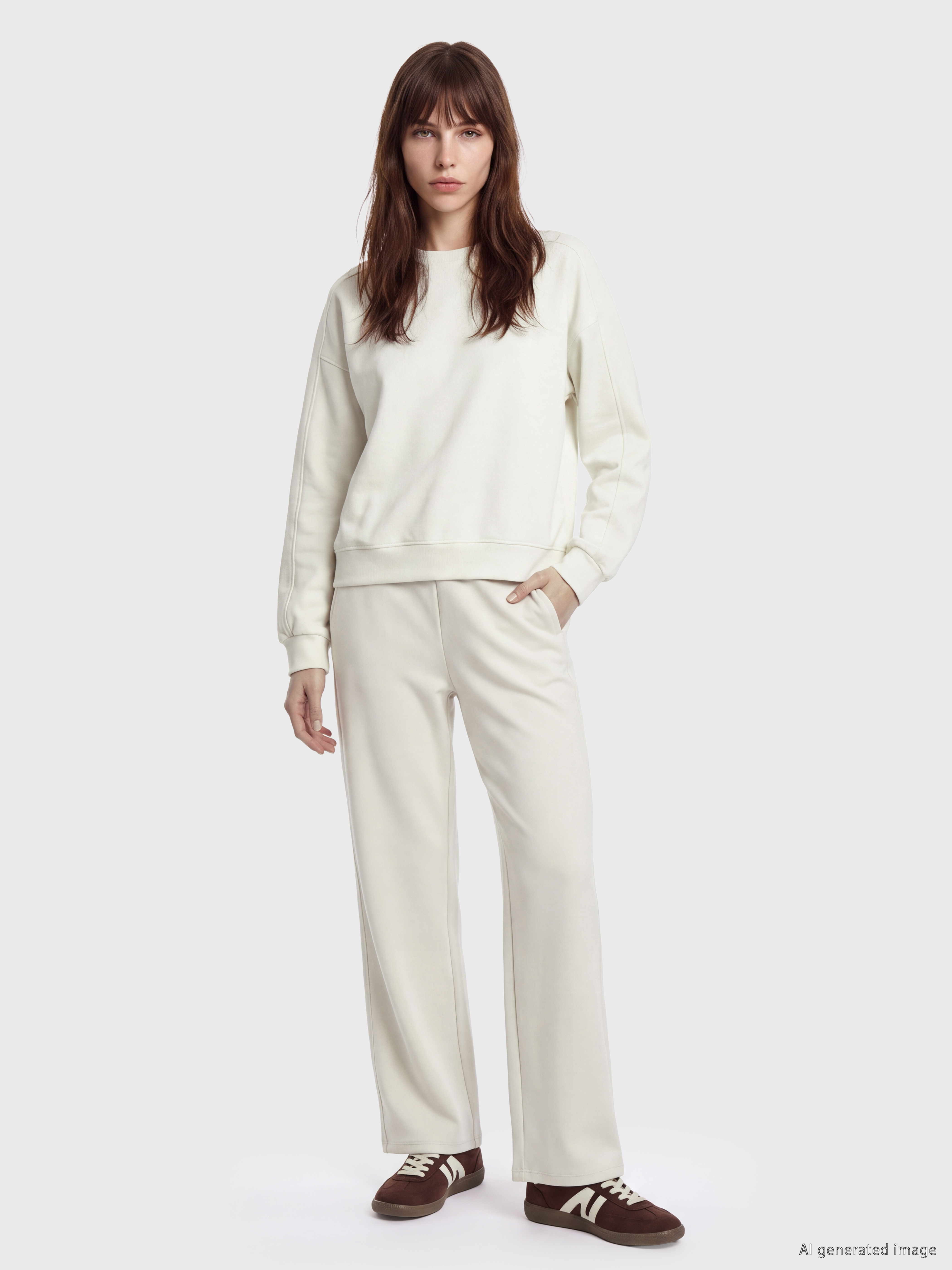 LCW Vision Soft Touch Oversize Kadın Sweatshirt görsel 2
