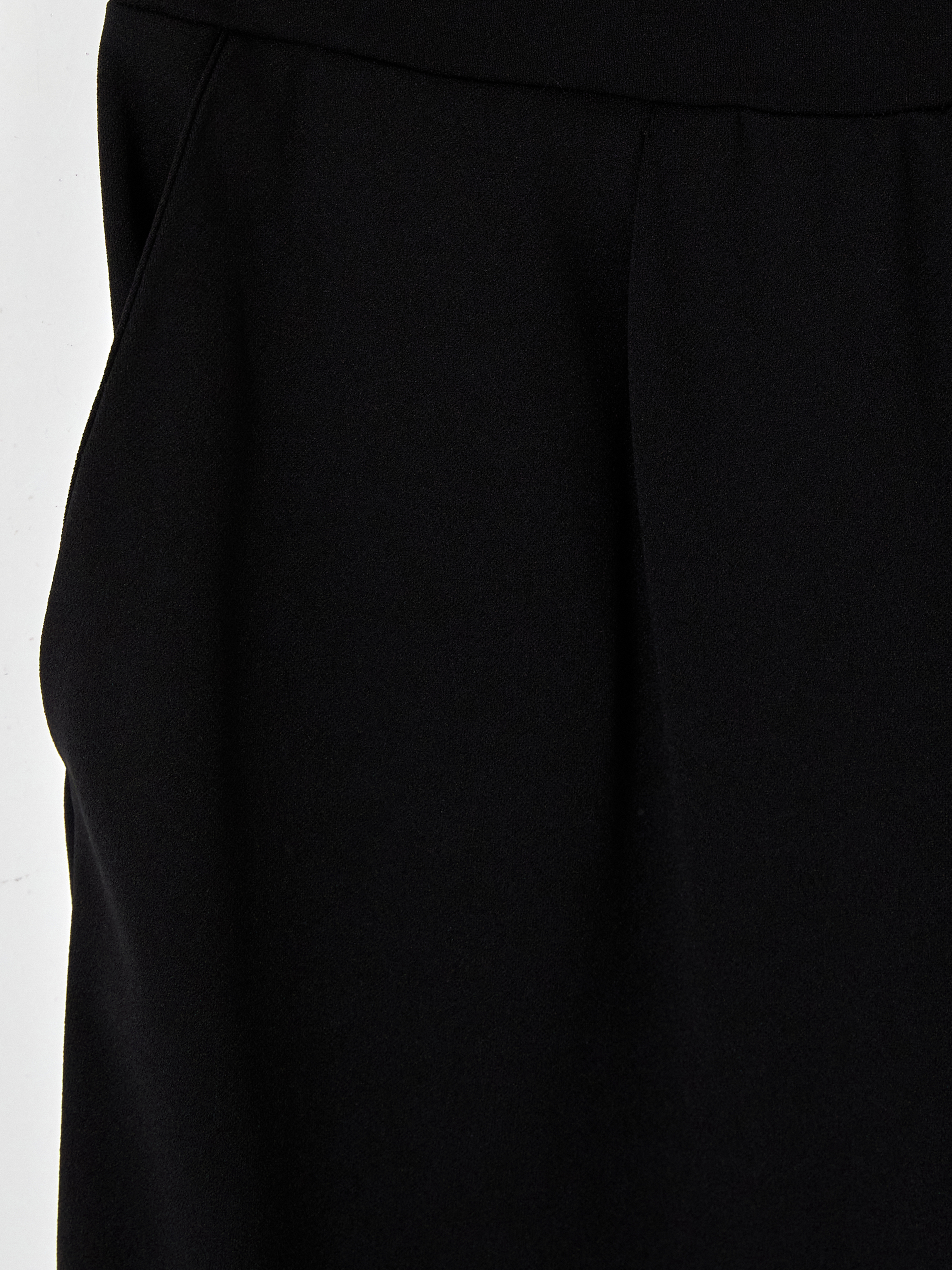 LCW Comfort Beli Lastikli Kadın Krep Pantolon görsel 6