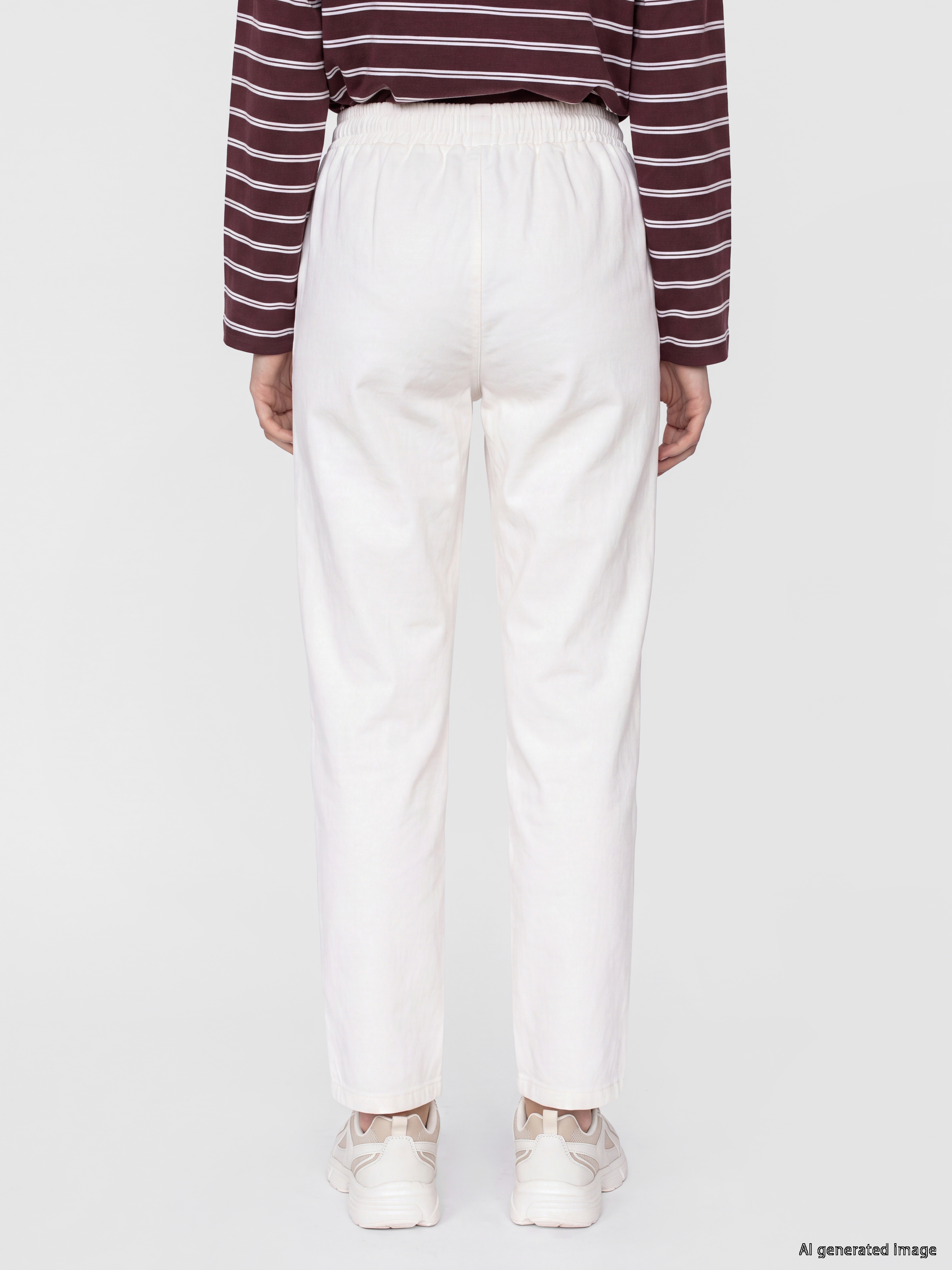 LCW Modest Beli Lastikli Gabardin Kadın Pantolon görsel 4