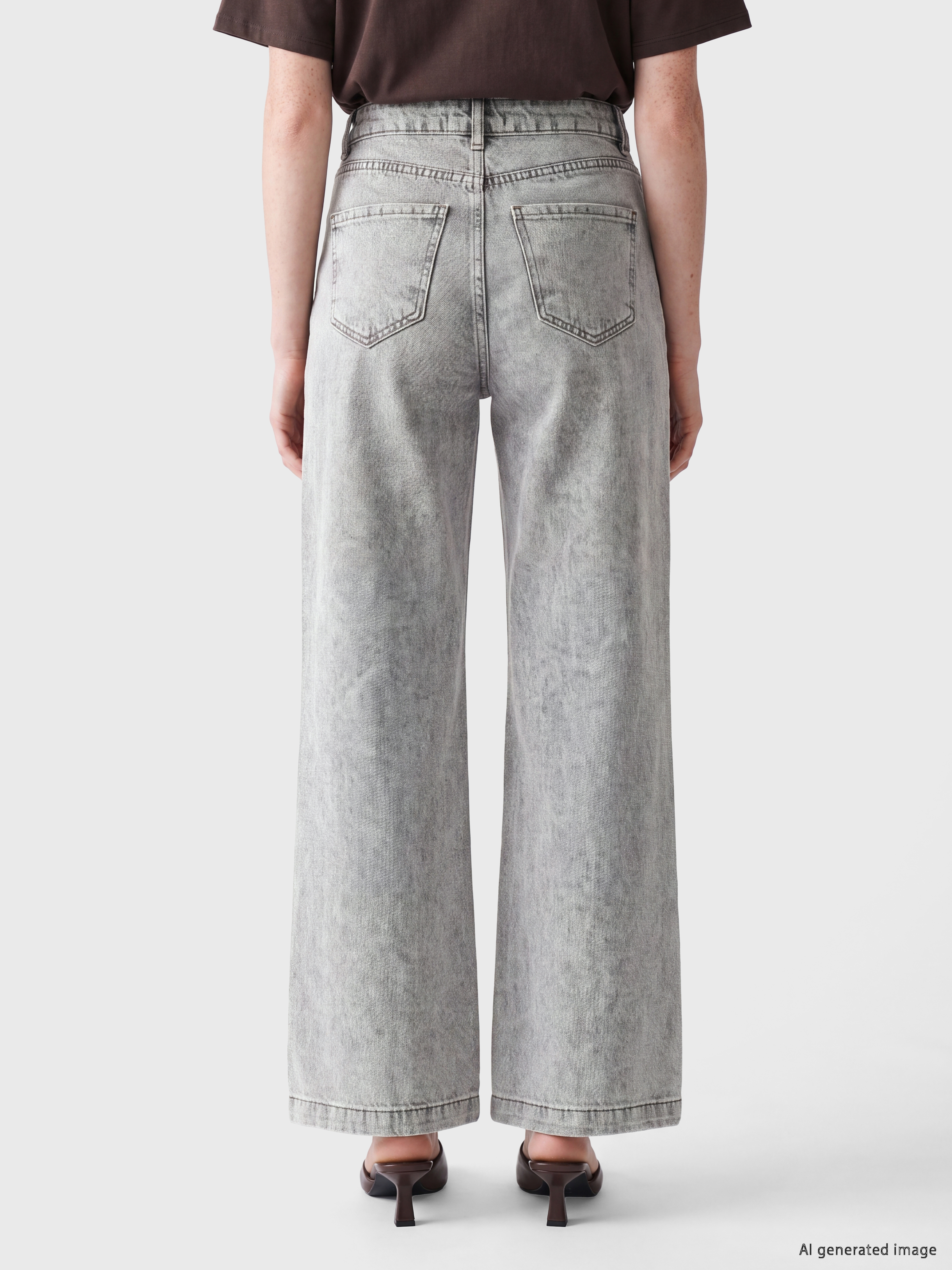 LCW Comfort Wideleg Kadın Jean Pantolon görsel 4