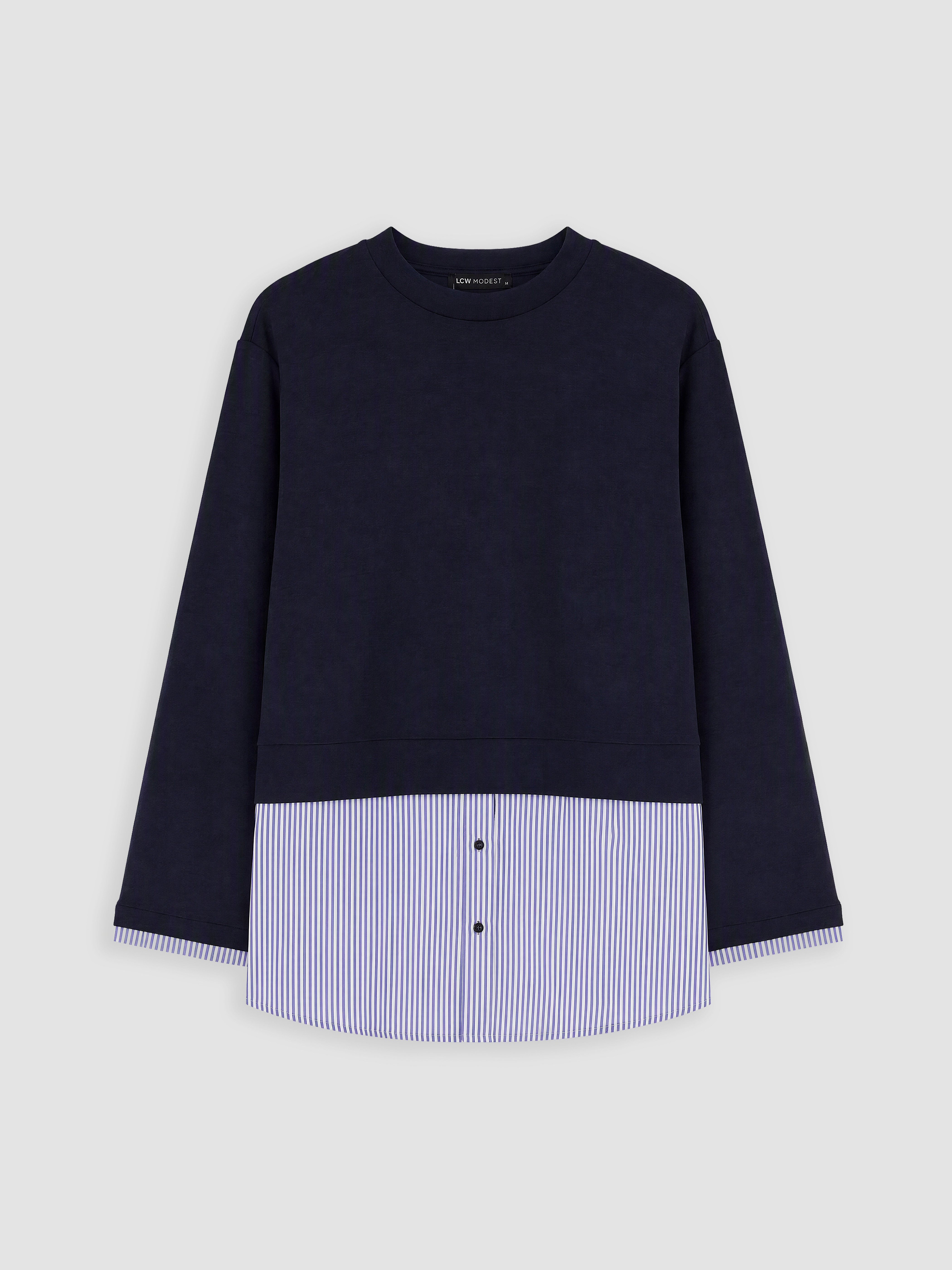 LCW Modest Soft Touch Kadın Sweatshirt Tunik görsel 5