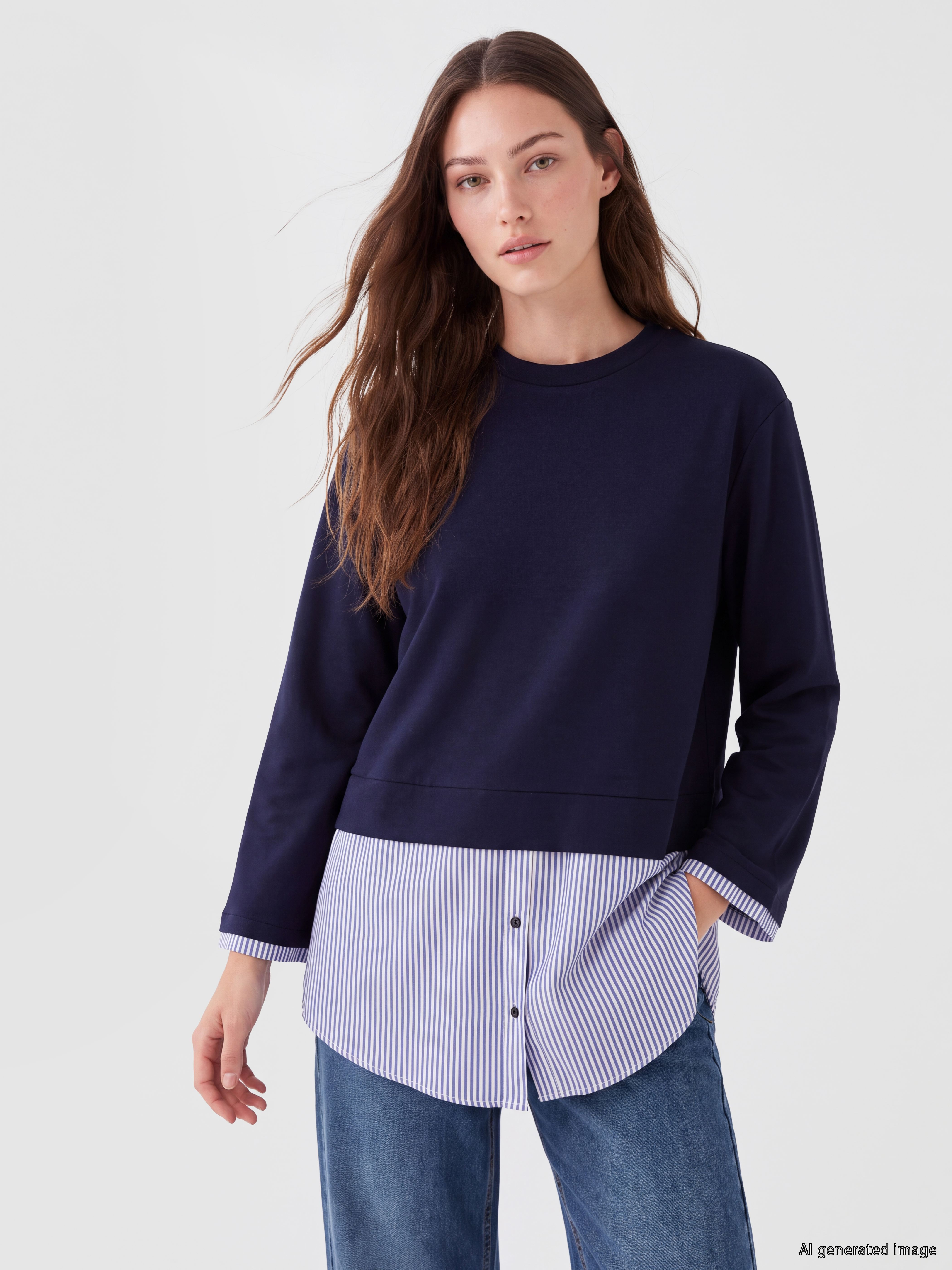 LCW Modest Soft Touch Kadın Sweatshirt Tunik