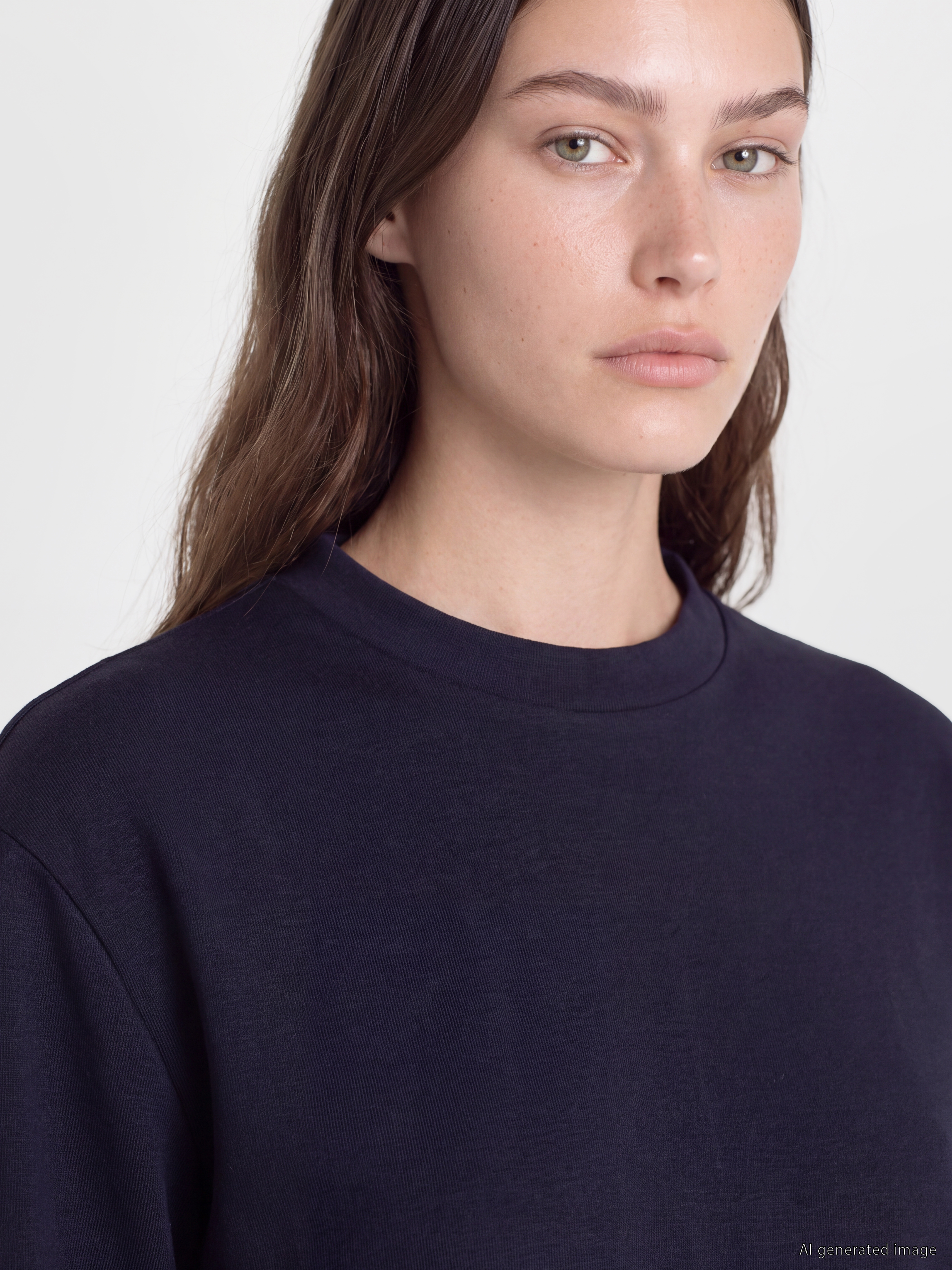 LCW Modest Soft Touch Kadın Sweatshirt Tunik görsel 3