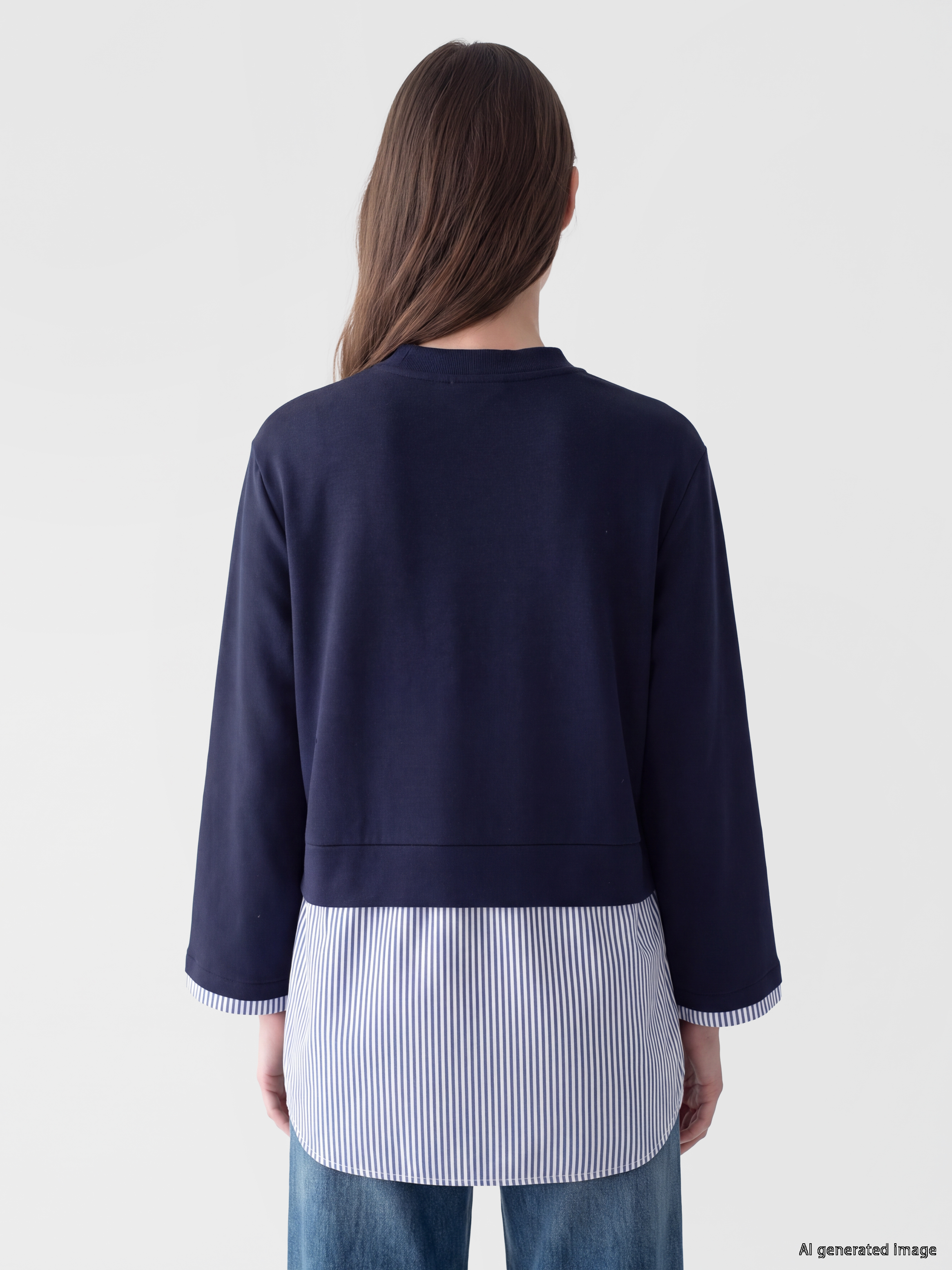 LCW Modest Soft Touch Kadın Sweatshirt Tunik görsel 4