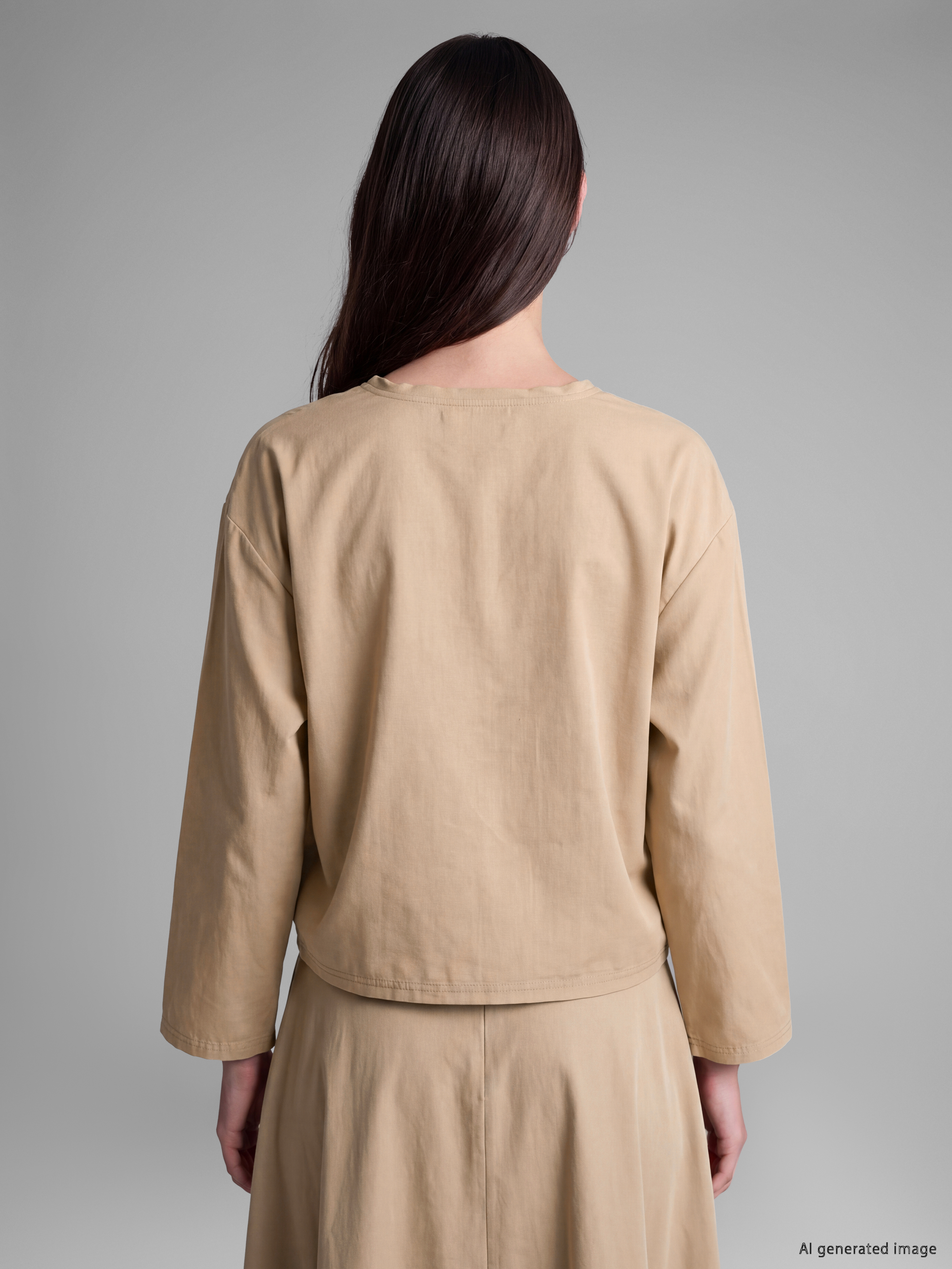 LCW Modest Süslü Düğmeli Oversize Kadın Kimono görsel 3