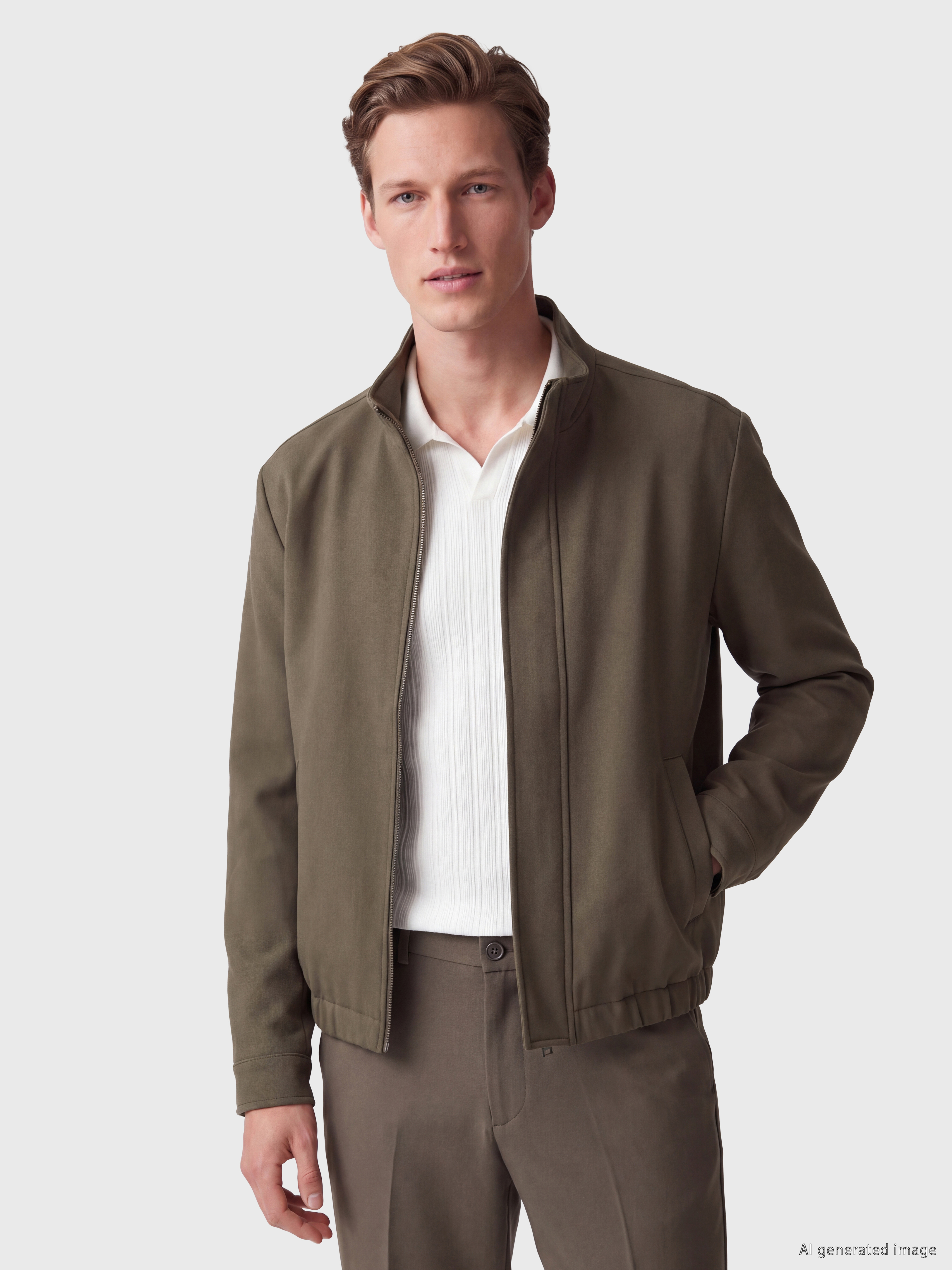 SOUTHBLUE Regular Fit Dik Yaka Erkek Bomber Ceket görsel 3