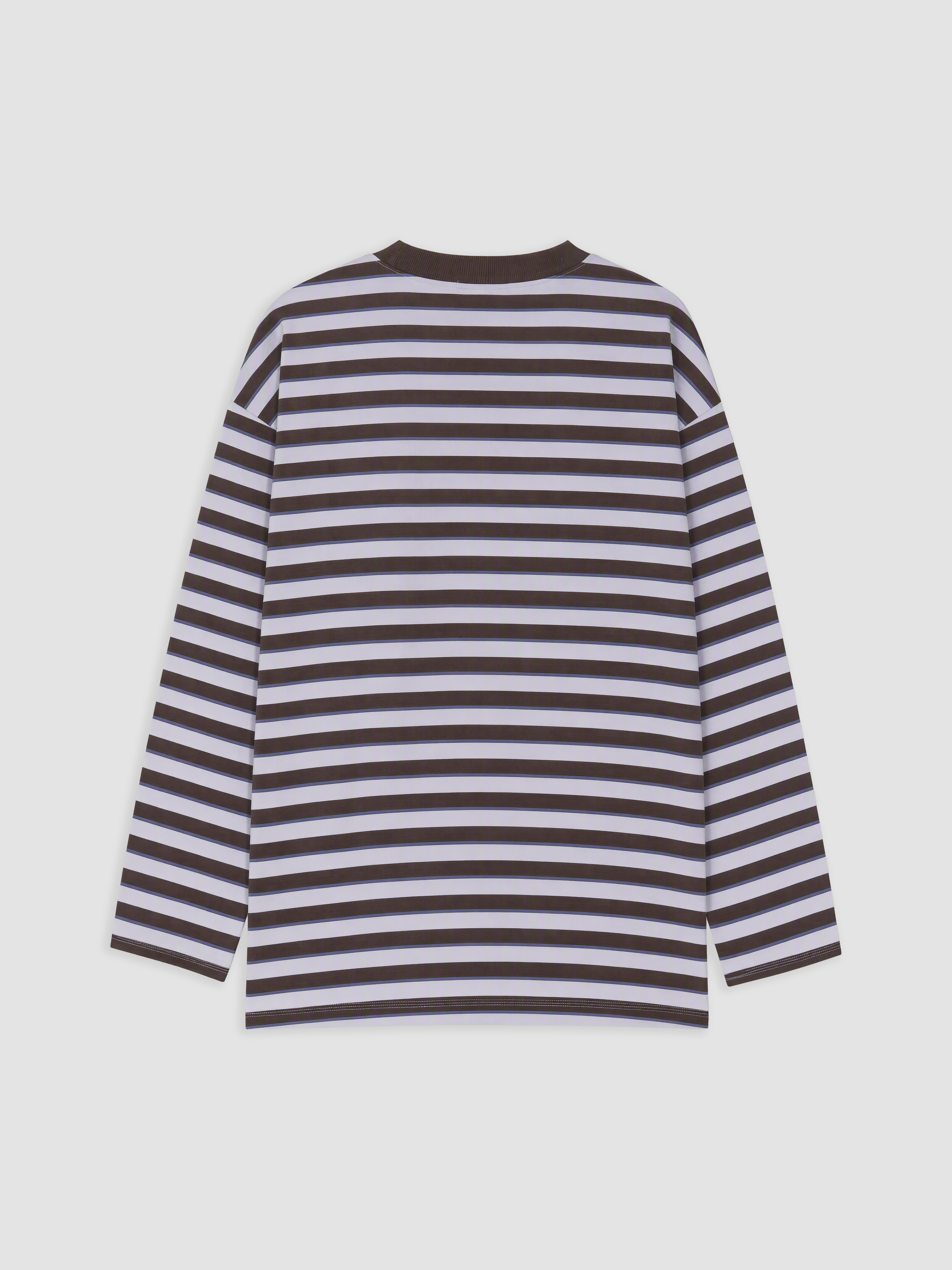 LCW Modest Çizgili Oversize Kadın Sweatshirt Tunik görsel 6