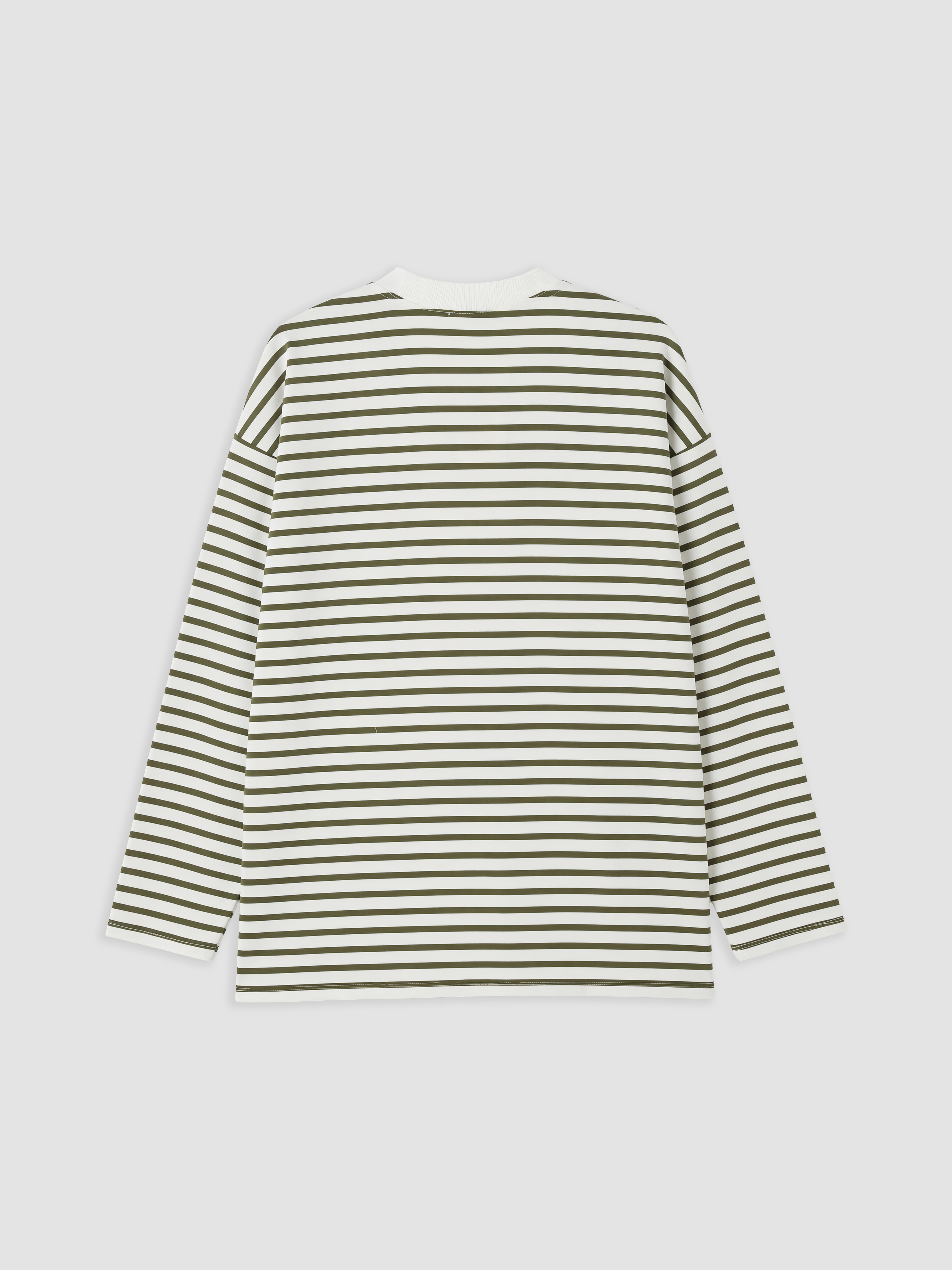 LCW Modest Çizgili Oversize Kadın Sweatshirt Tunik görsel 6
