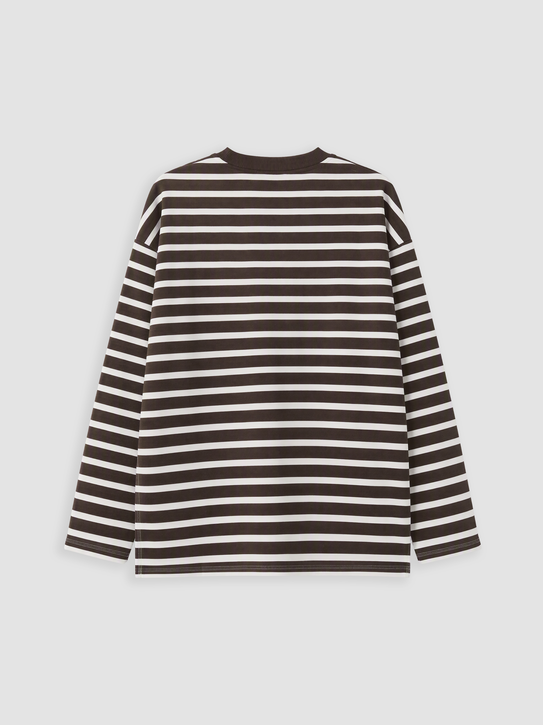 LCW Modest Çizgili Oversize Kadın Sweatshirt Tunik görsel 7