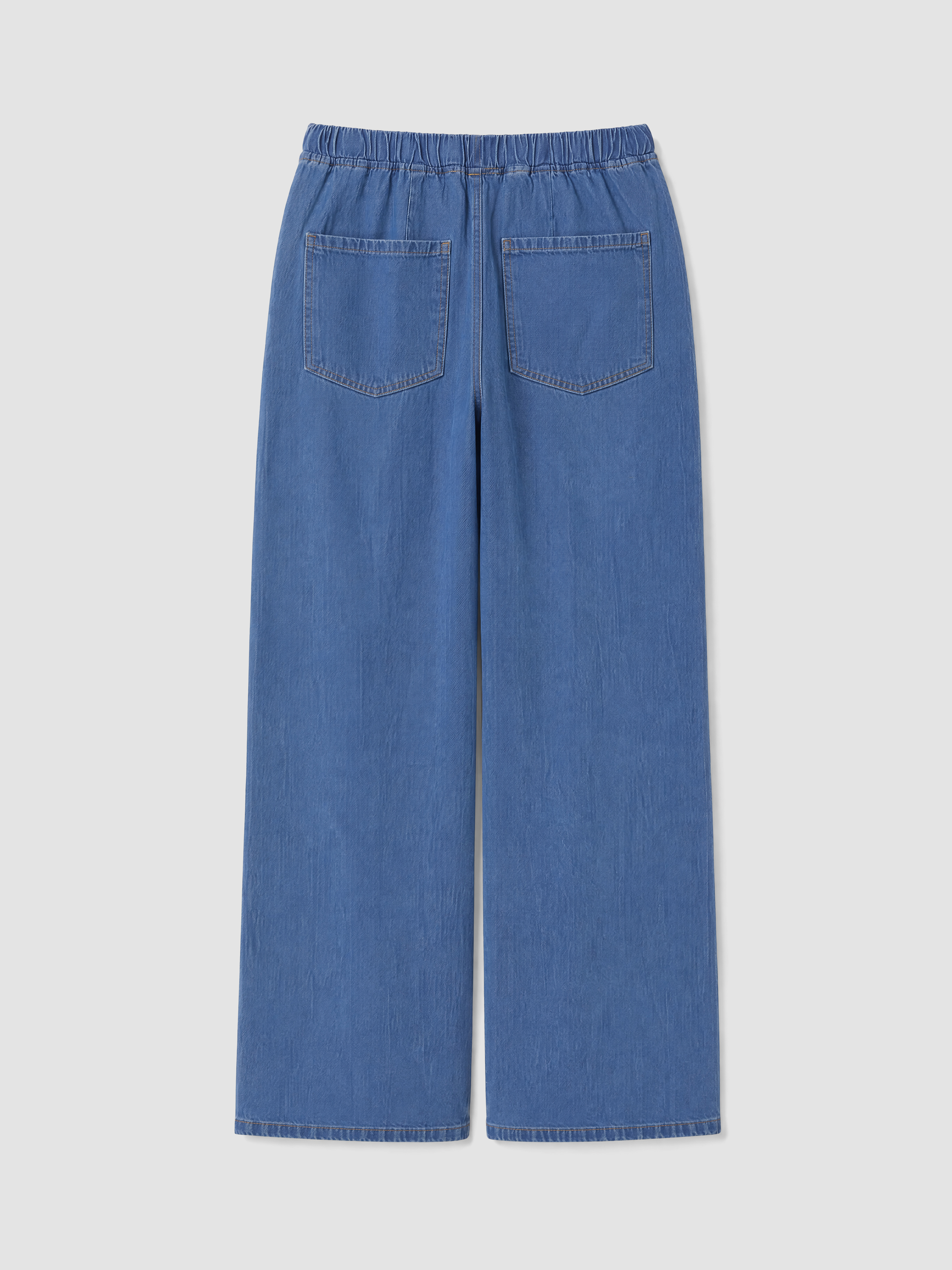 LCW Comfort Beli Lastikli Wideleg Kadın Jean Pantolon görsel 7