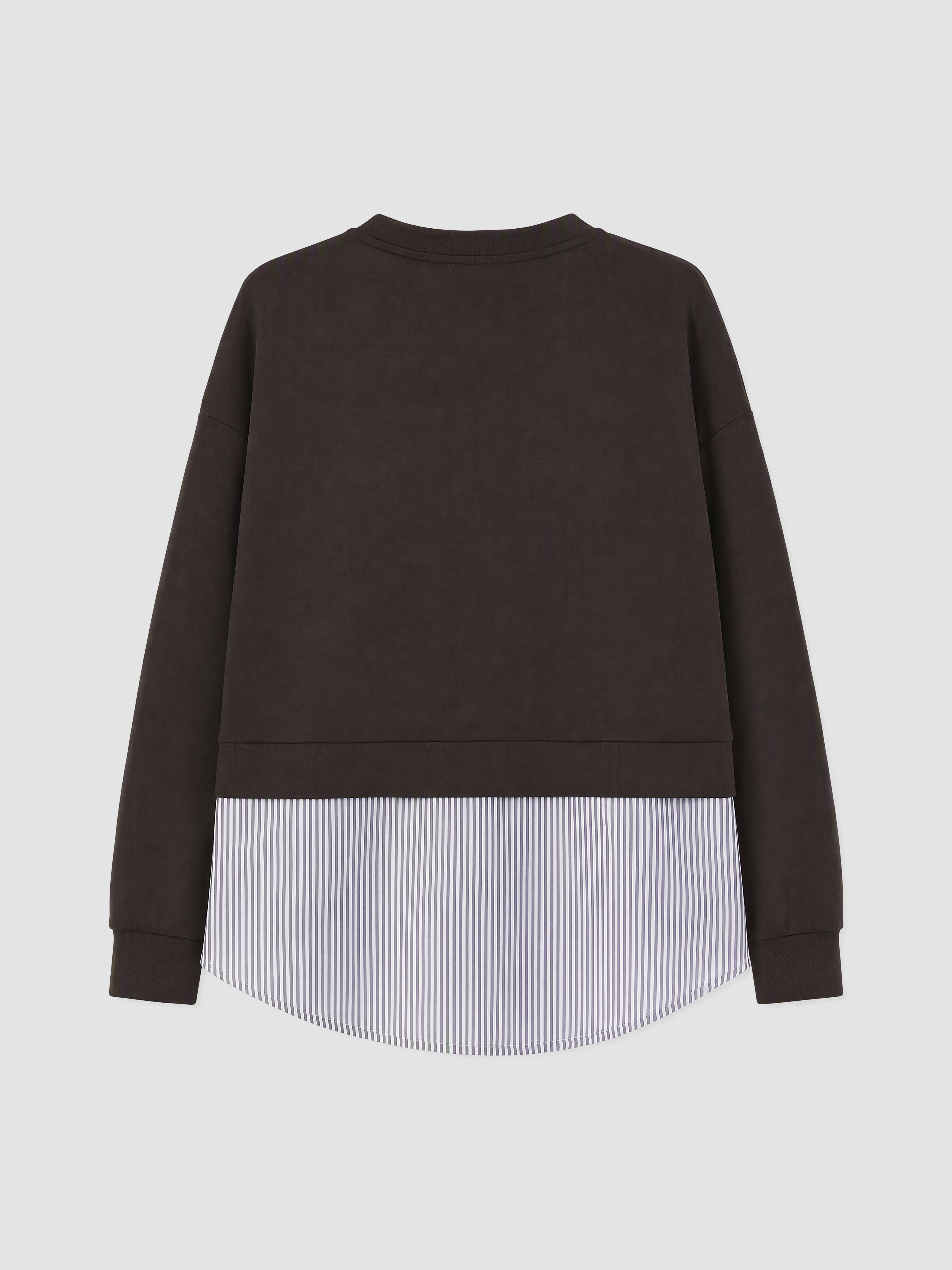 LCW Modest Soft Touch Çizgili Kadın Sweatshirt Tunik görsel 7