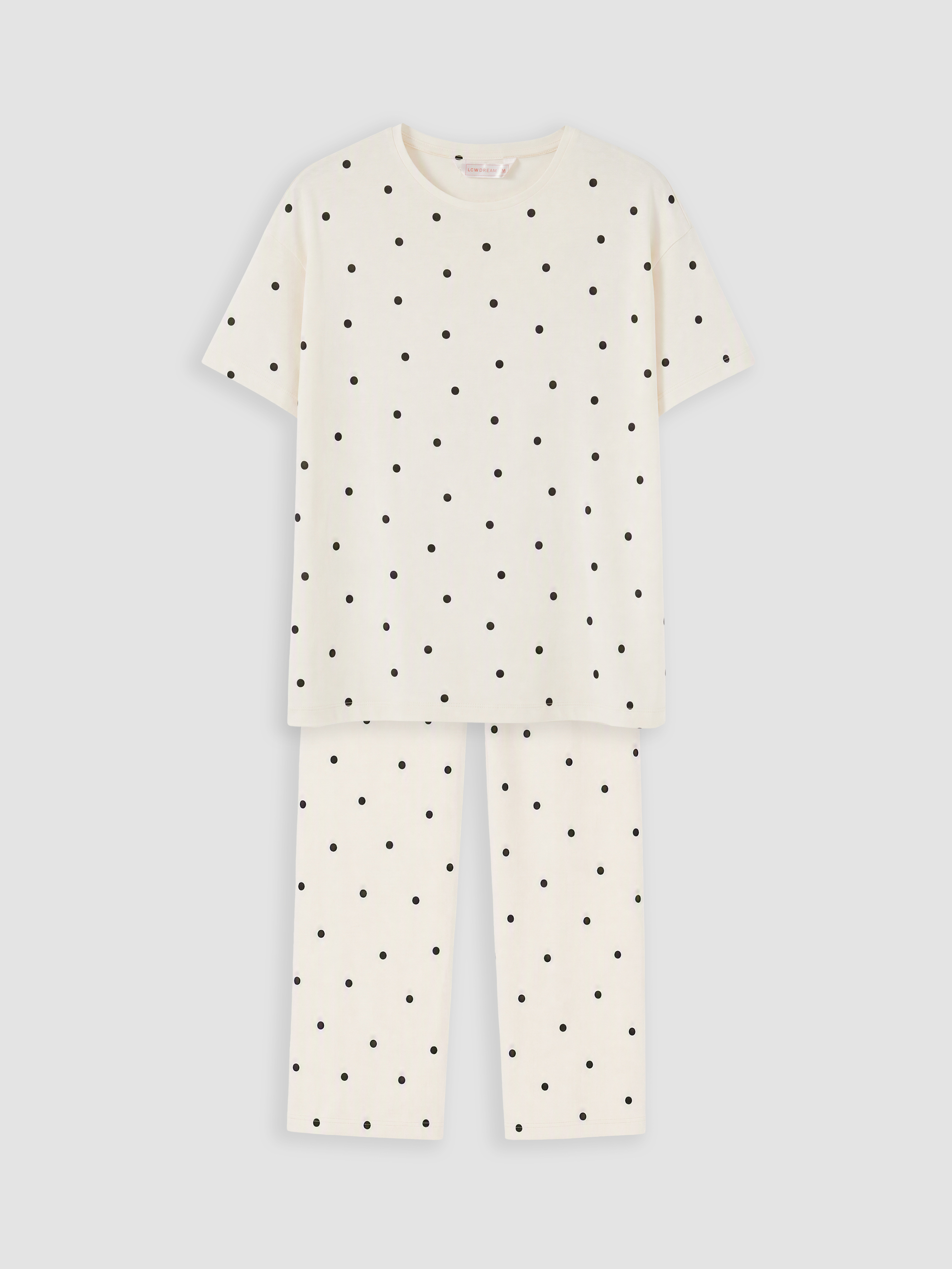 LCW DREAM Puantiyeli Kadın Pijama Takımı görsel 5
