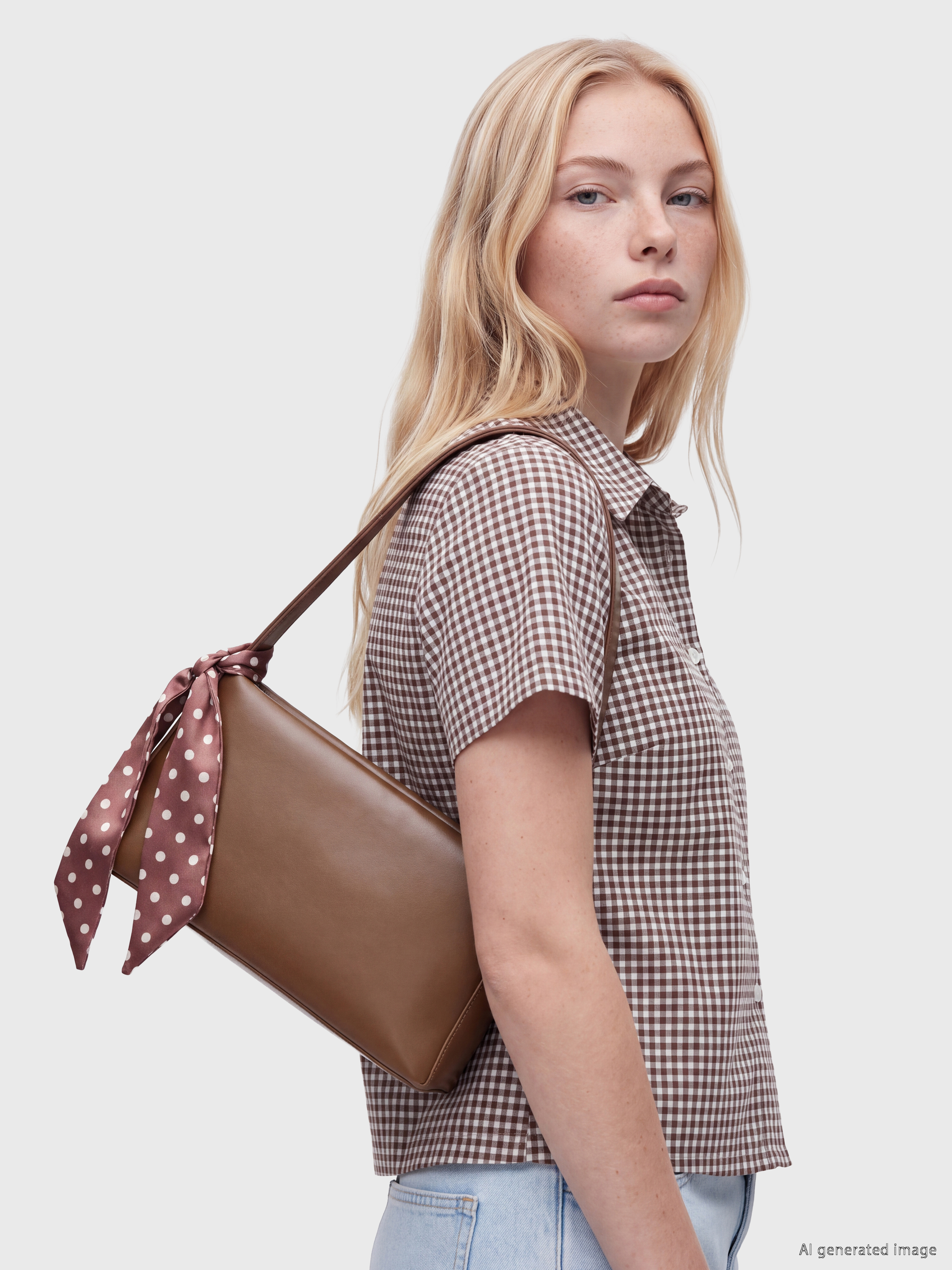 LCW ACCESSORIES Deri Görünümlü Fularlı Kadın Kol Çantası