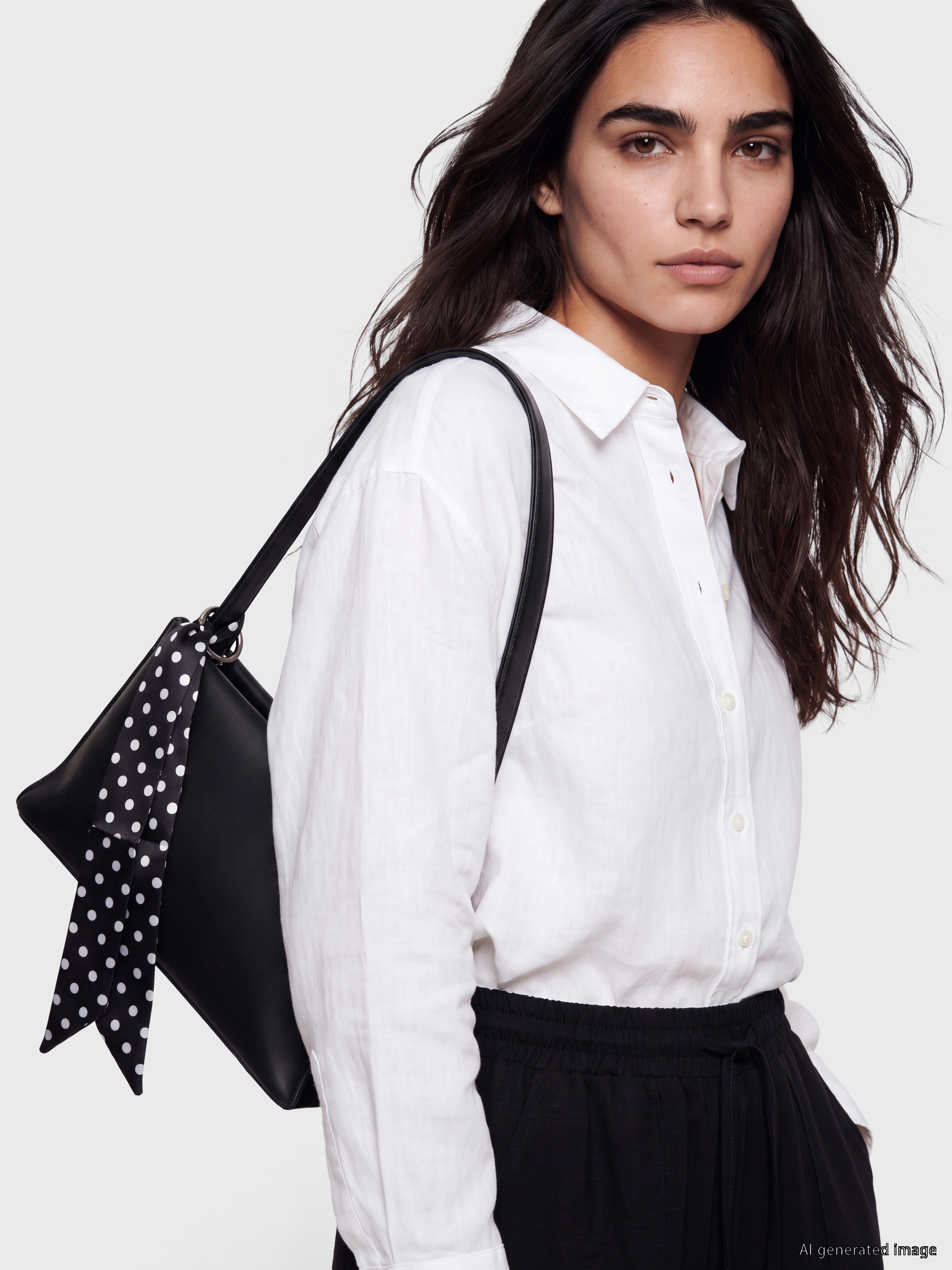 LCW ACCESSORIES Deri Görünümlü Fularlı Kadın Kol Çantası