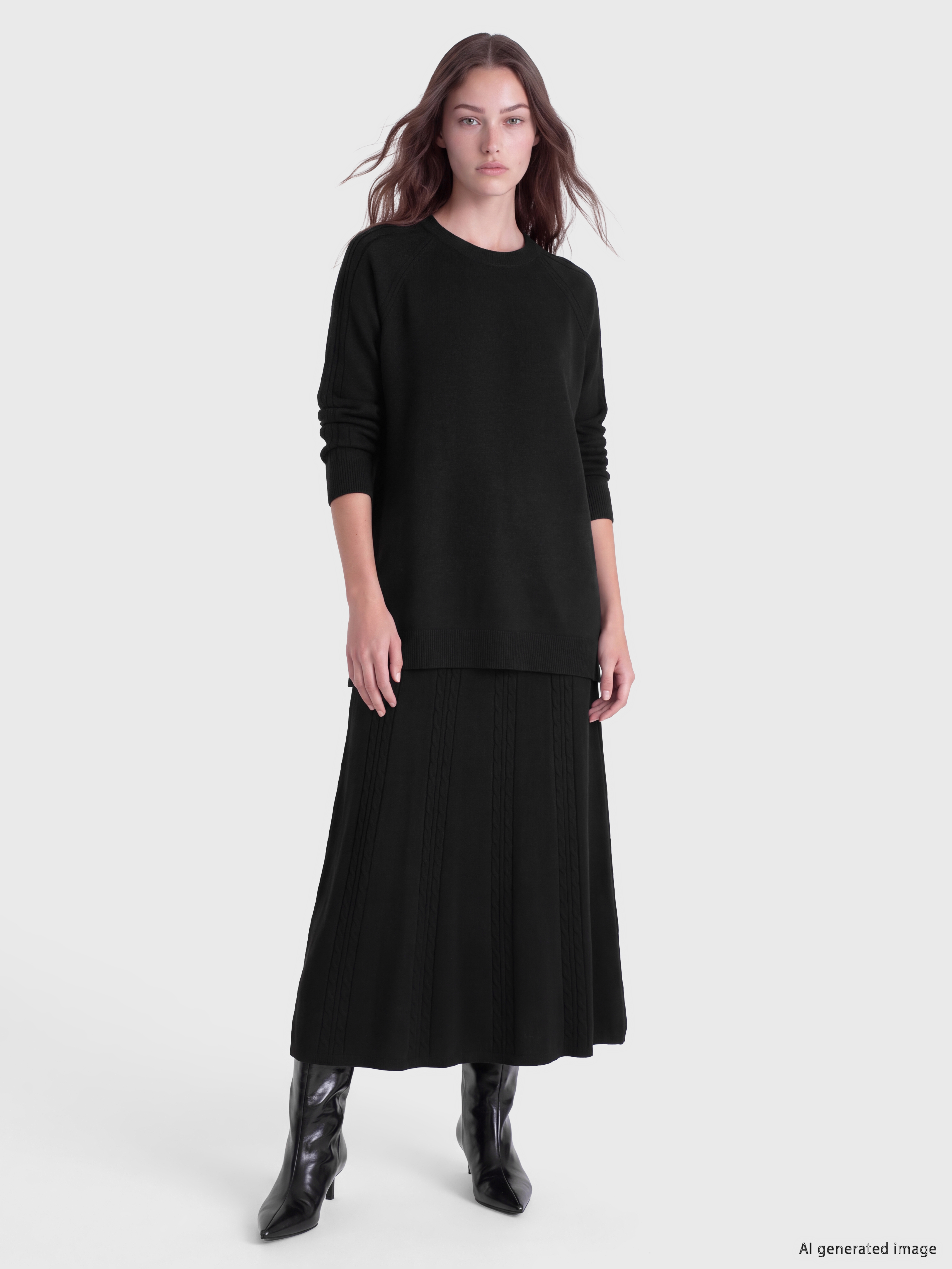 LCW Modest Bisiklet Yaka Kadın Triko Kazak görsel 2