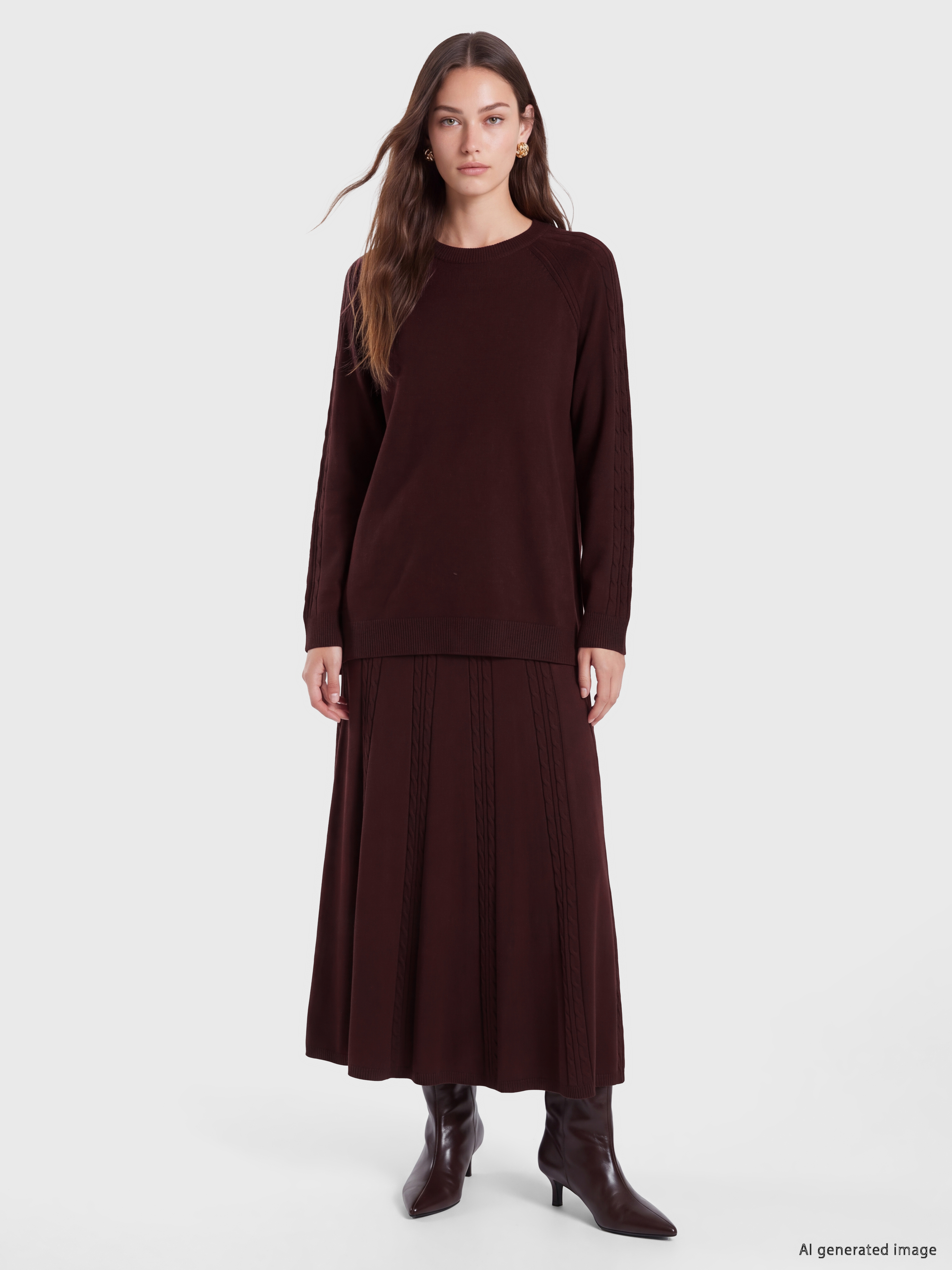 LCW Modest Bisiklet Yaka Kadın Triko Kazak görsel 2