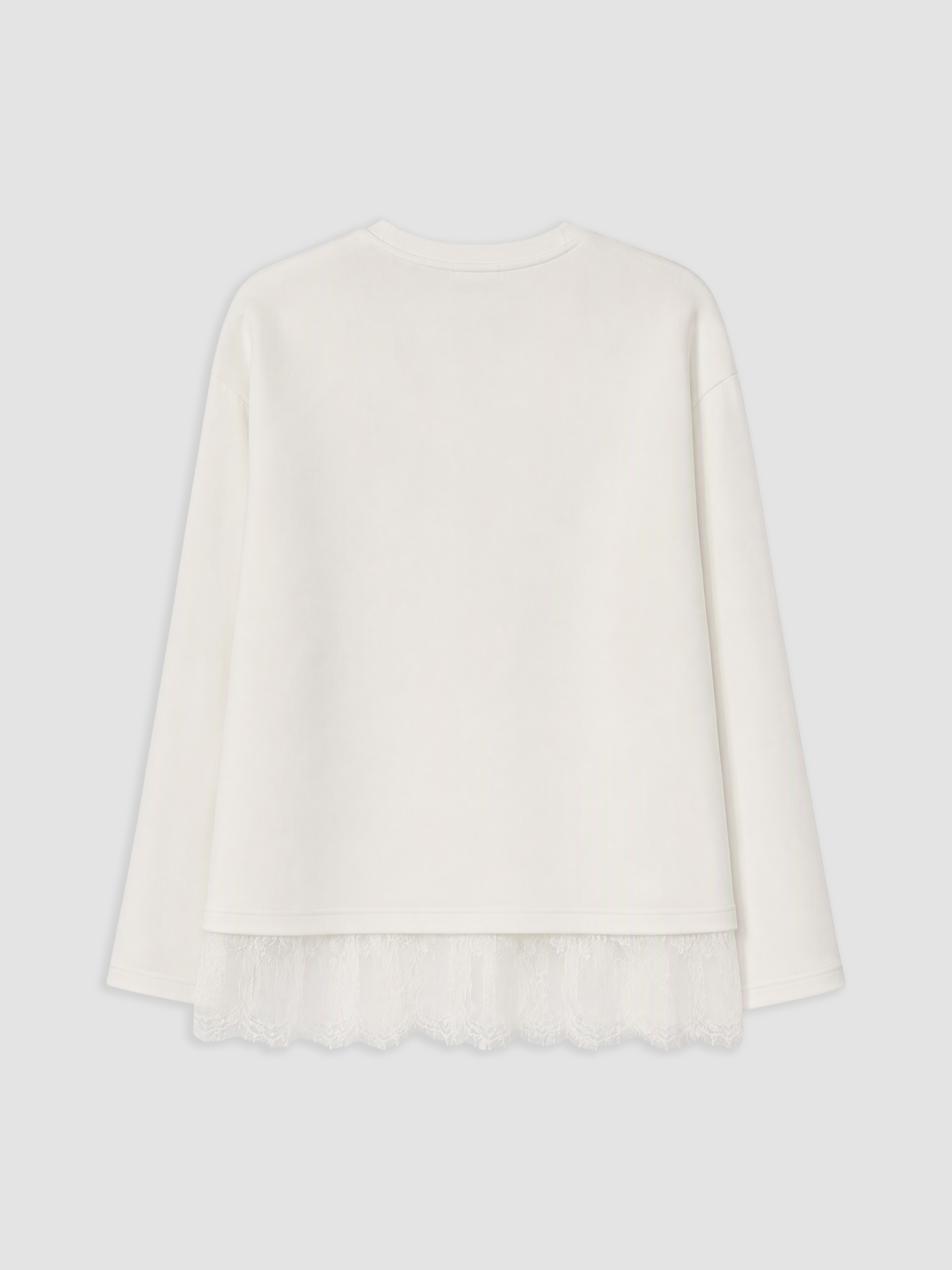 LCW Comfort Dantel Detaylı Soft Touch Kadın Sweatshirt görsel 6