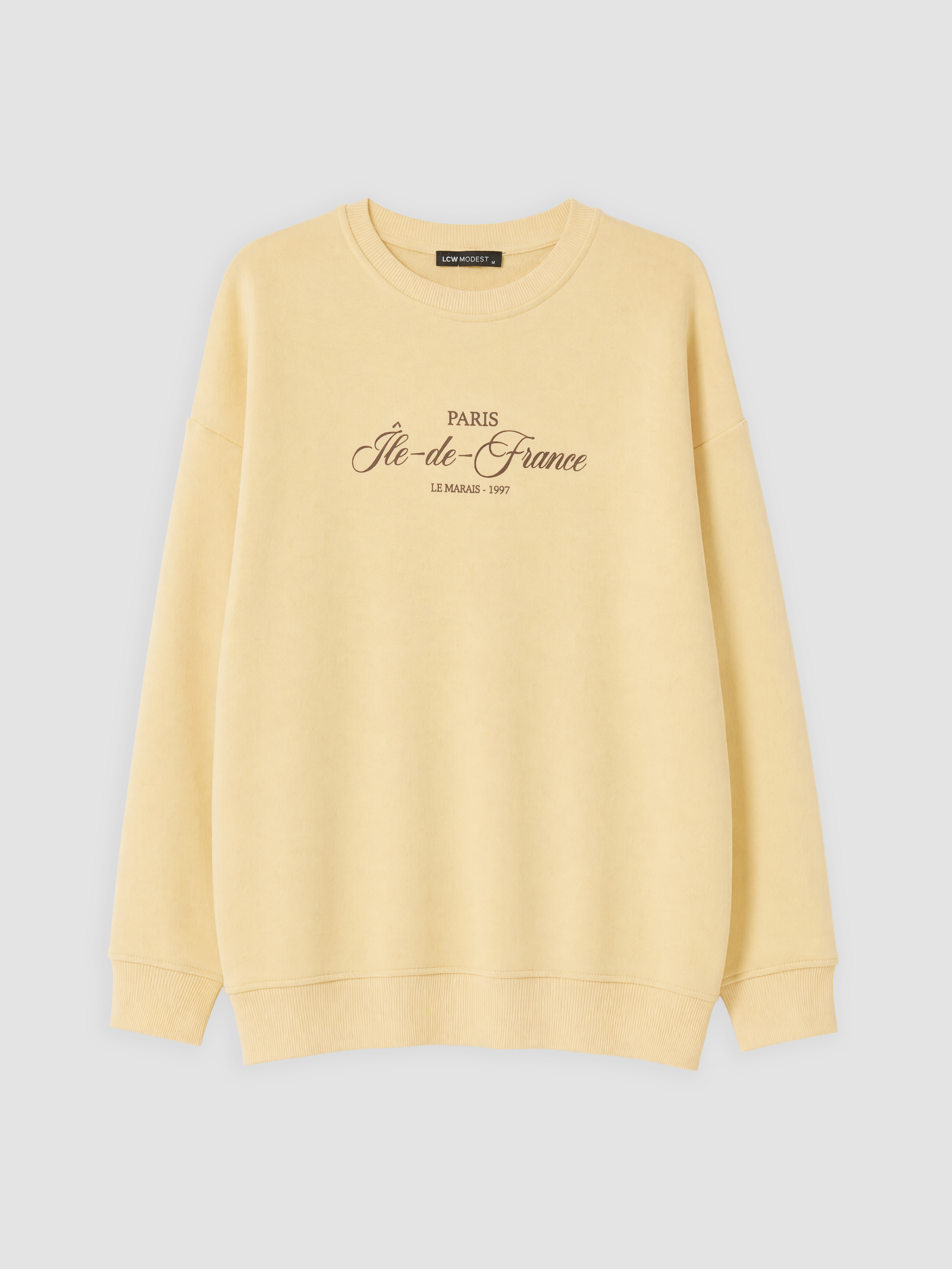 LCW Modest Bisiklet Yaka Kadın Sweatshirt Tunik