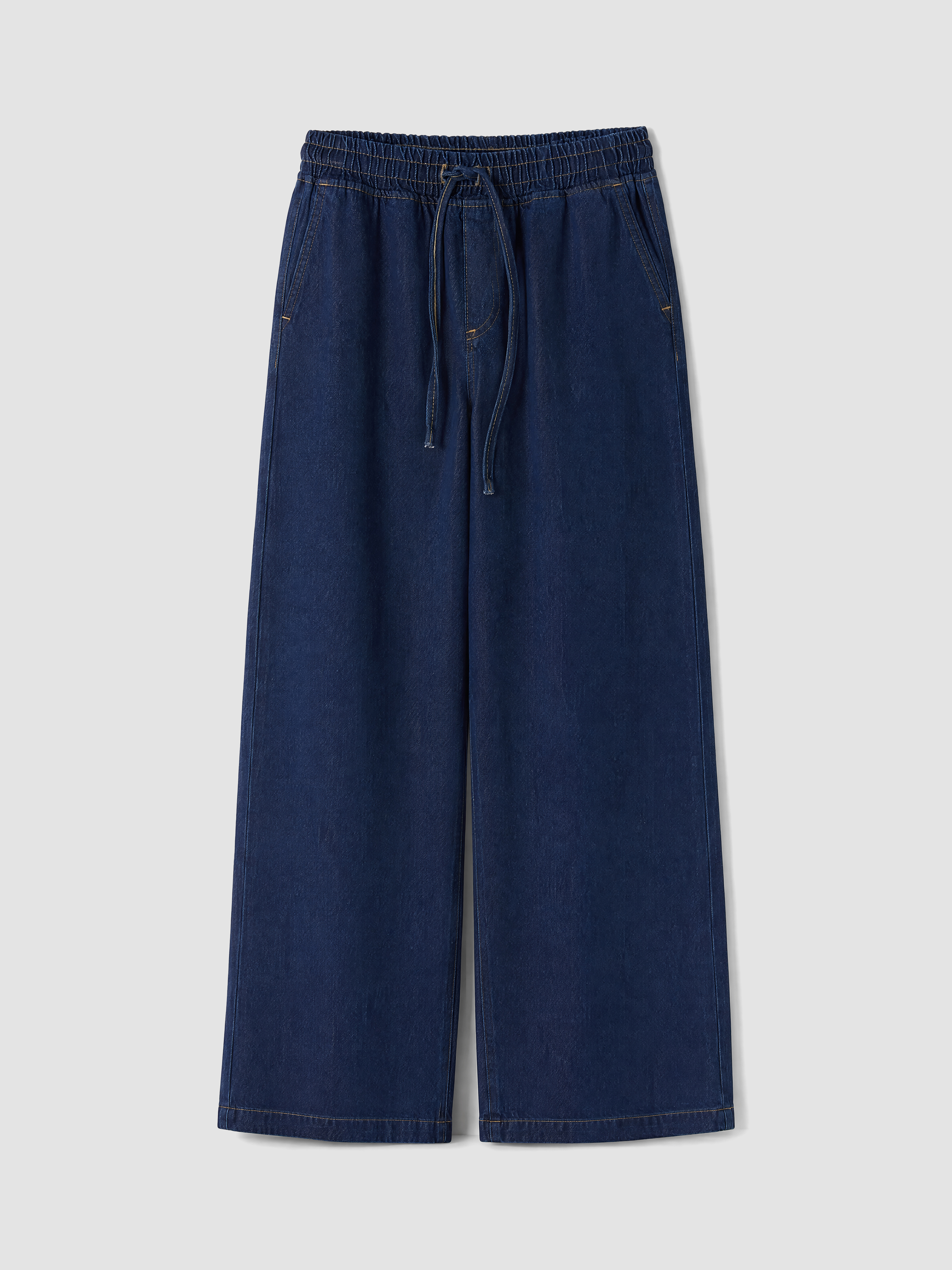 LCW Comfort Beli Lastikli Wideleg Kadın Jean Pantolon görsel 5