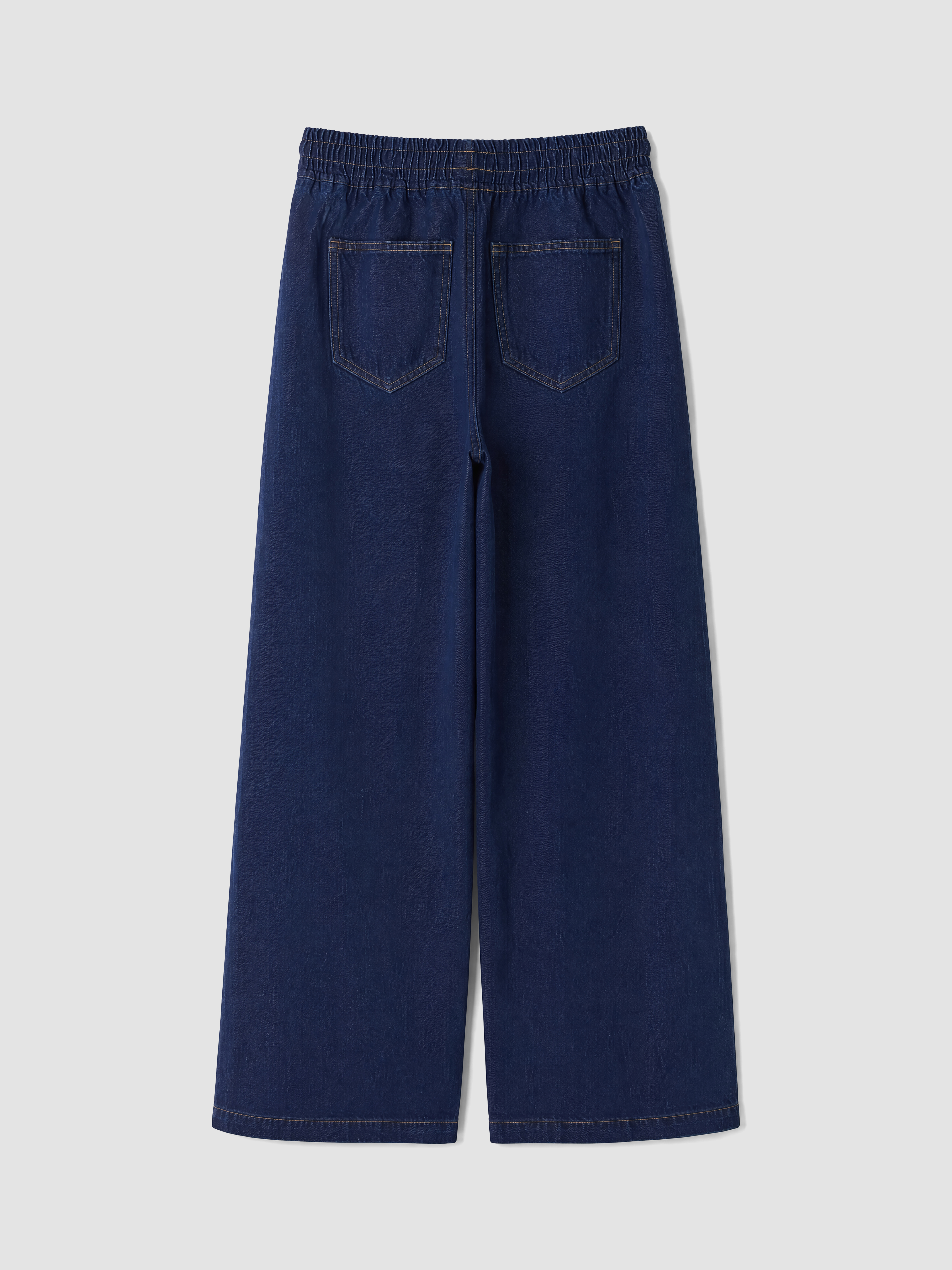 LCW Comfort Beli Lastikli Wideleg Kadın Jean Pantolon görsel 7
