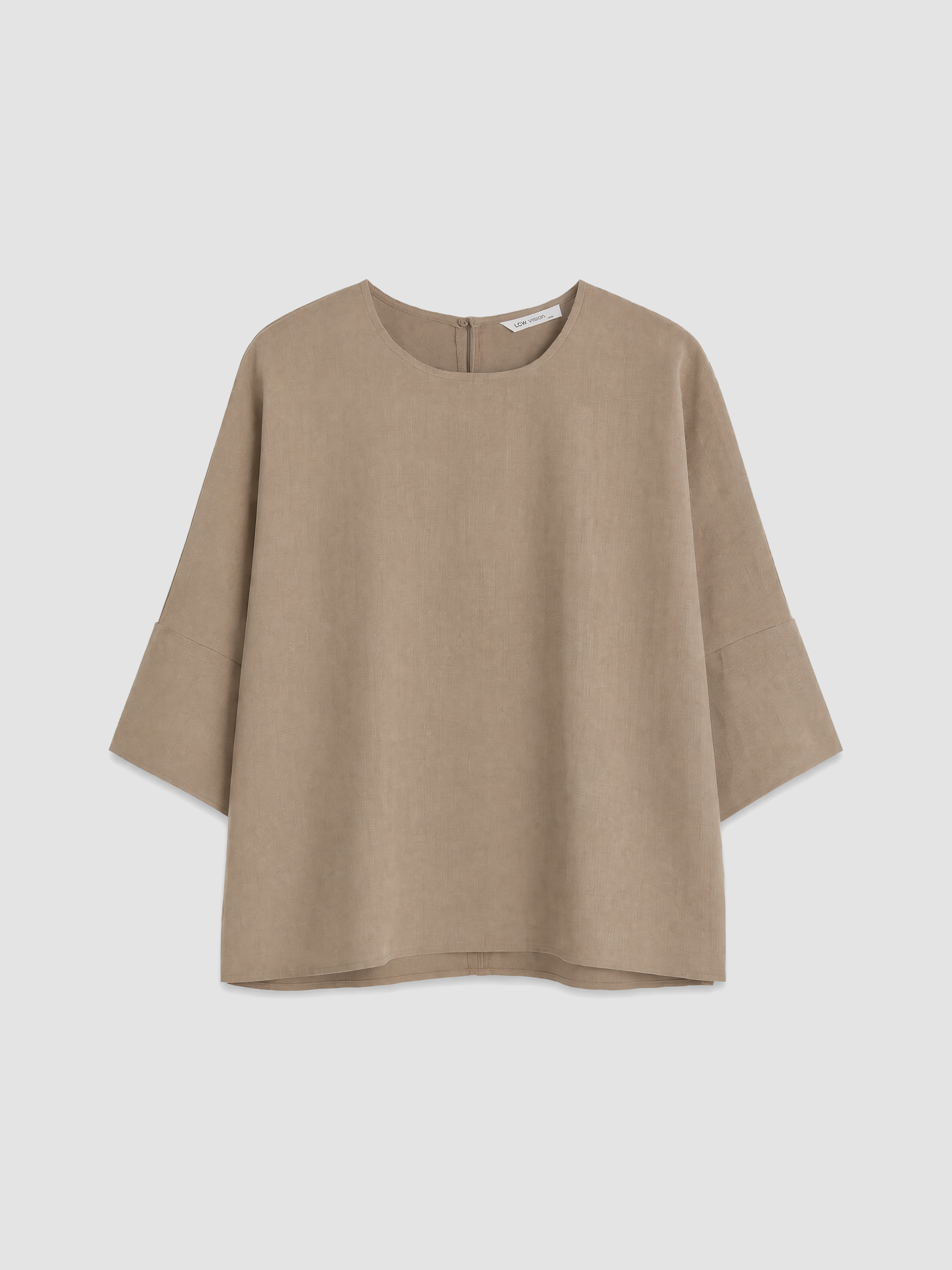LCW Vision Bisiklet Yaka Oversize Bluz görsel 5