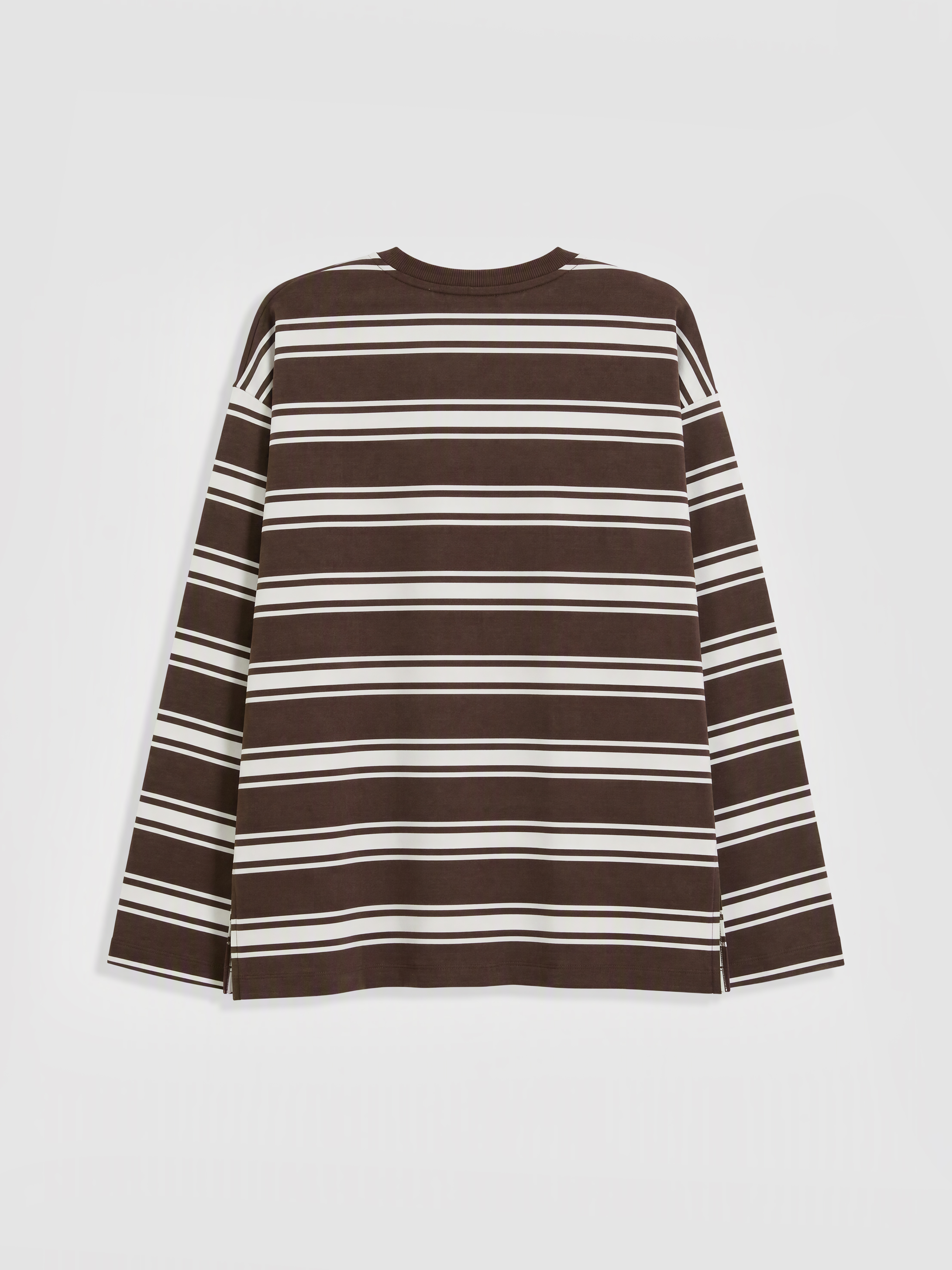 LCW Comfort Bisiklet Yaka Çizgili Kadın Sweatshirt görsel 6