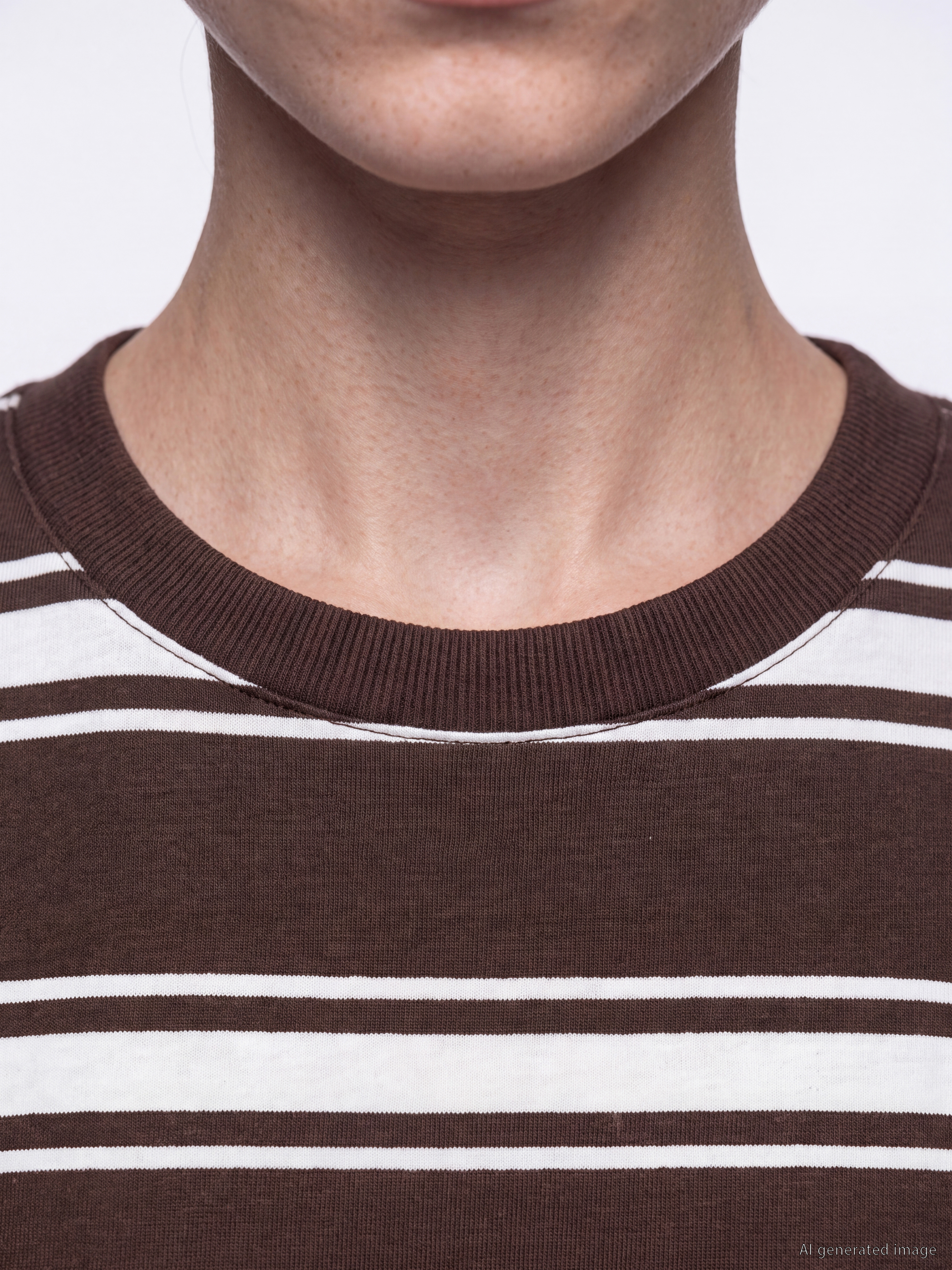 LCW Comfort Bisiklet Yaka Çizgili Kadın Sweatshirt görsel 3