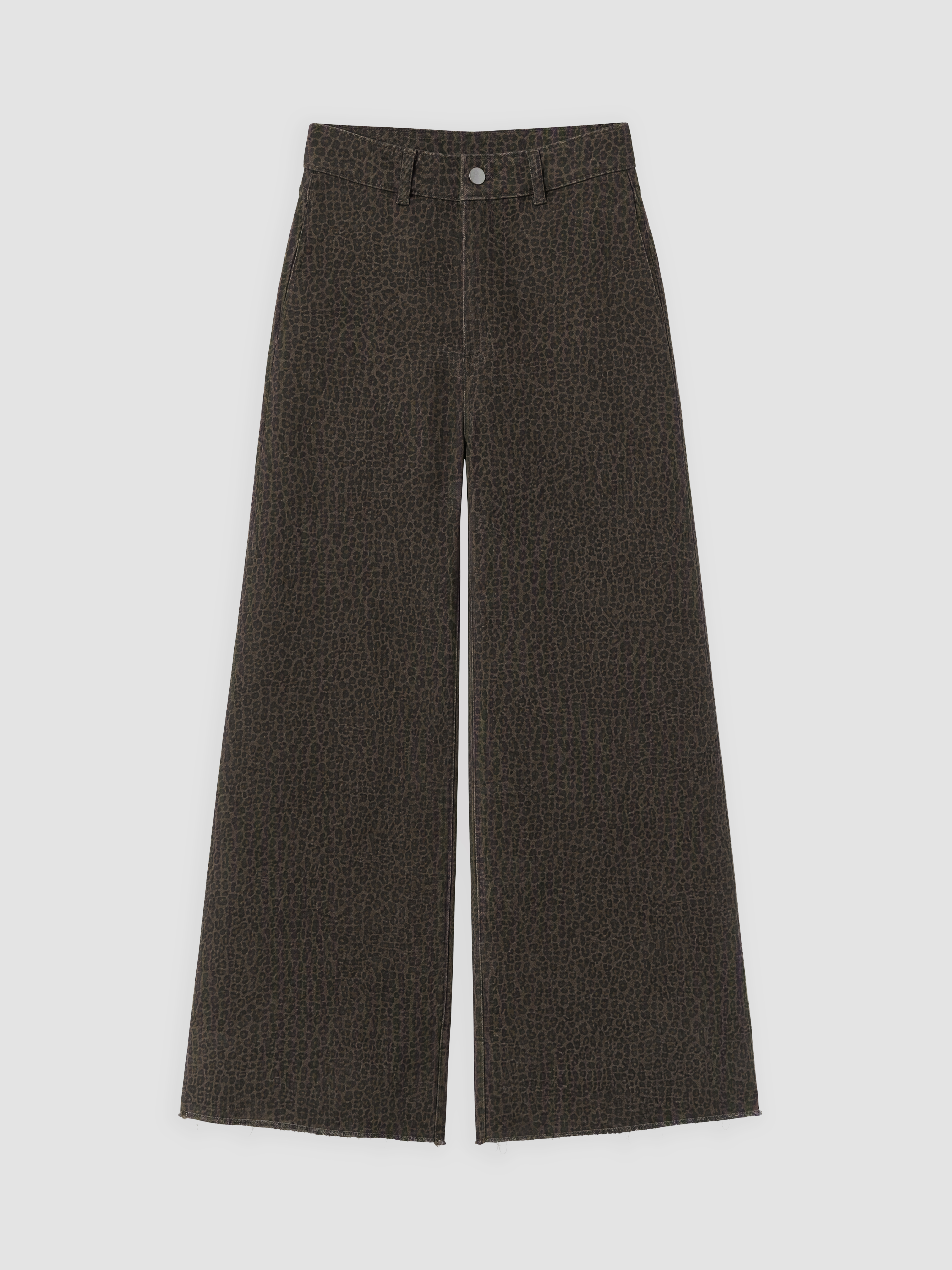 LCW Modest Wideleg Leopar Desenli Kadın Jean Pantolon