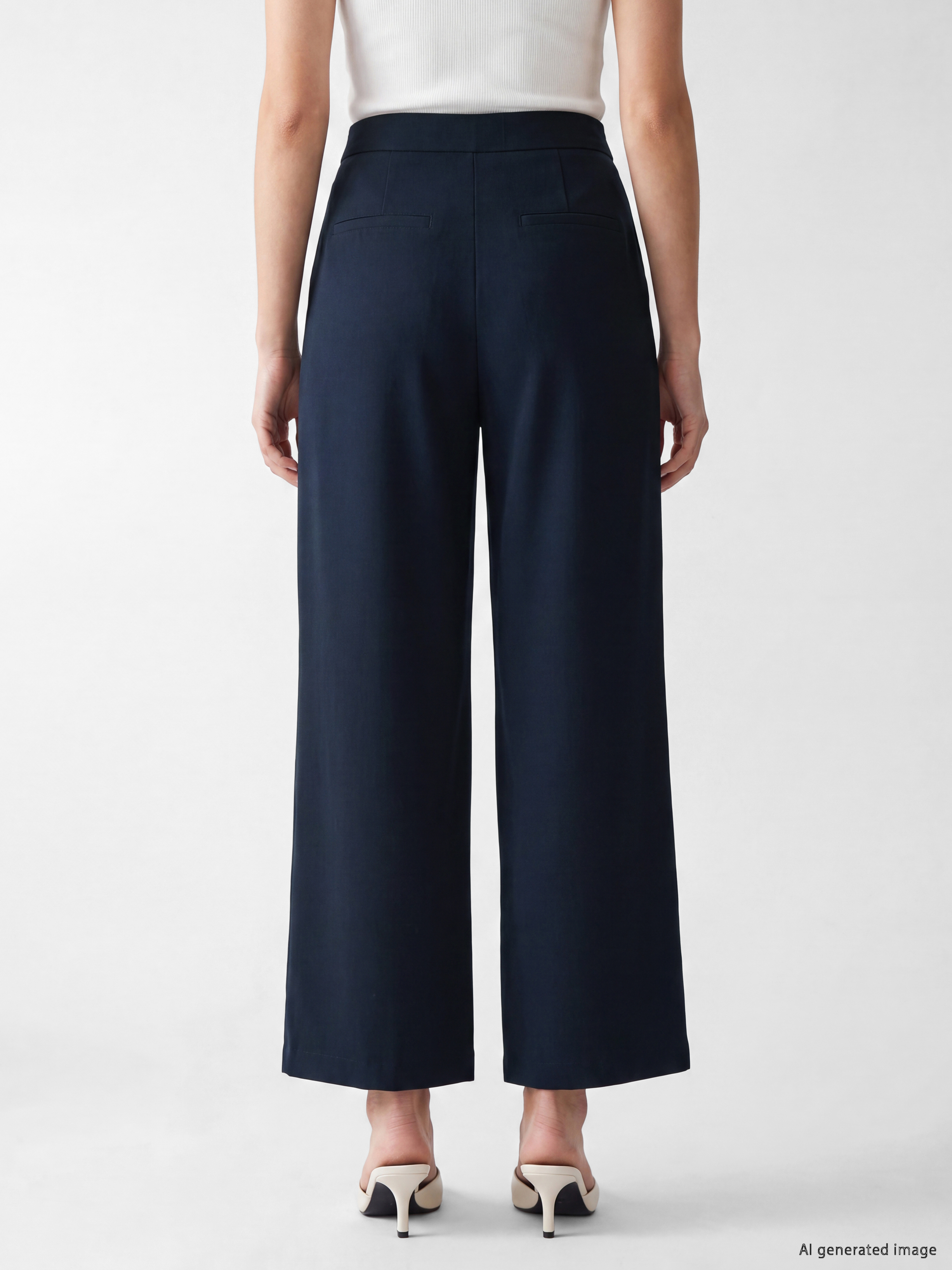 LCW Modest Loose Fit Kadın Pileli Kumaş Pantolon görsel 4