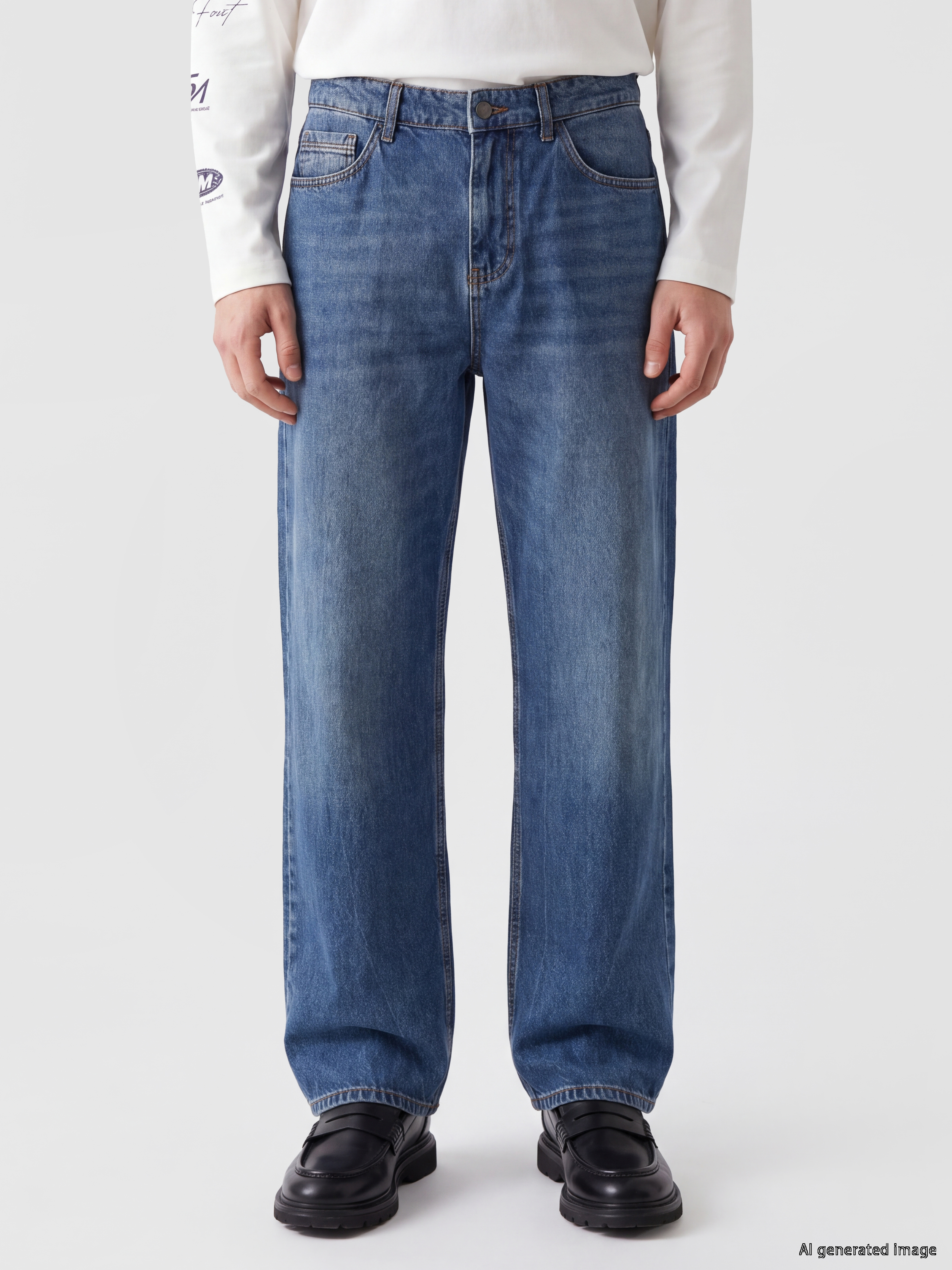 XSIDE Ekstra Loose Fit Erkek Jean Pantolon görsel 2