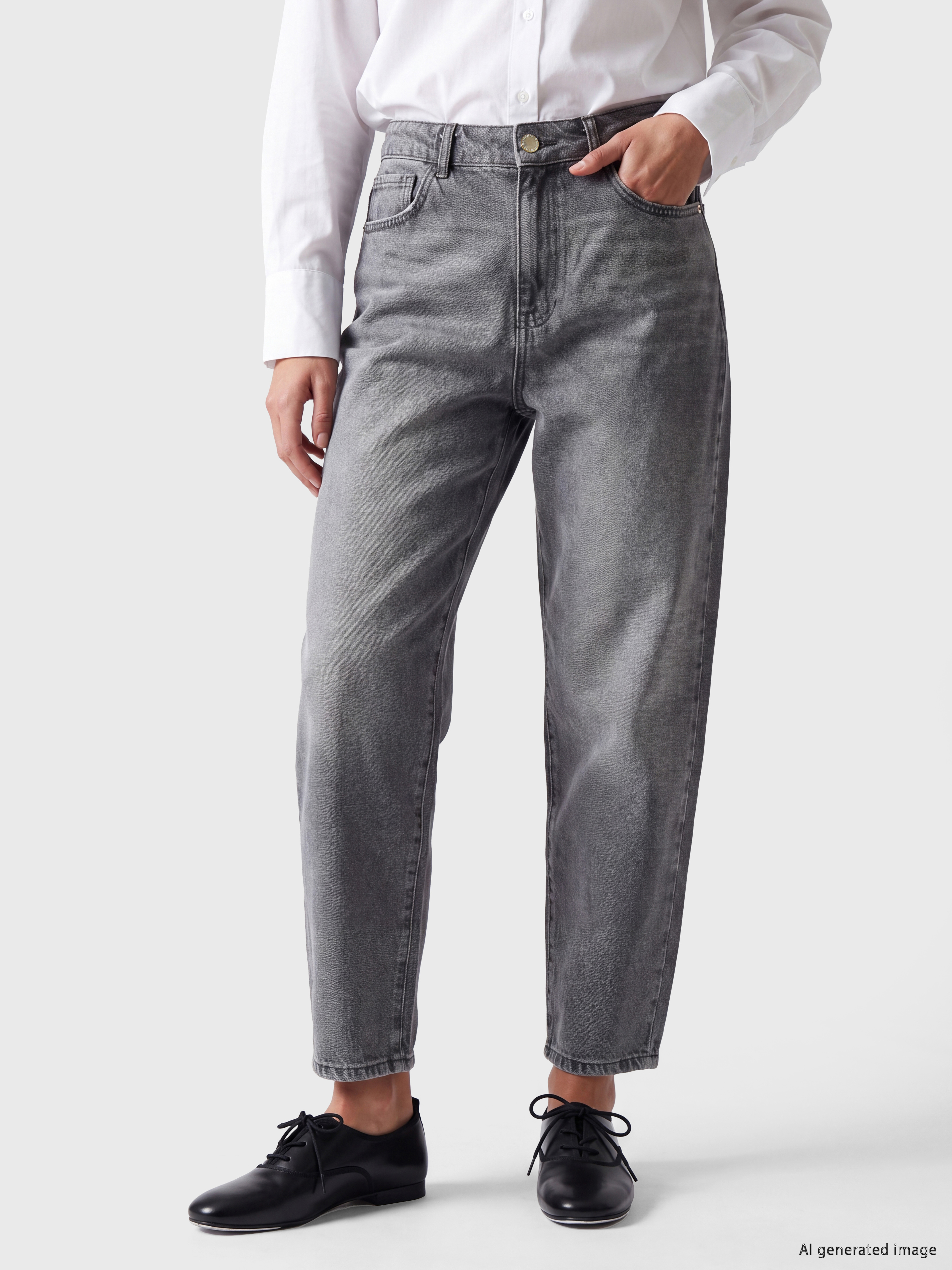 LCW Jeans Barrel Fit Kadın Jean Pantolon görsel 3
