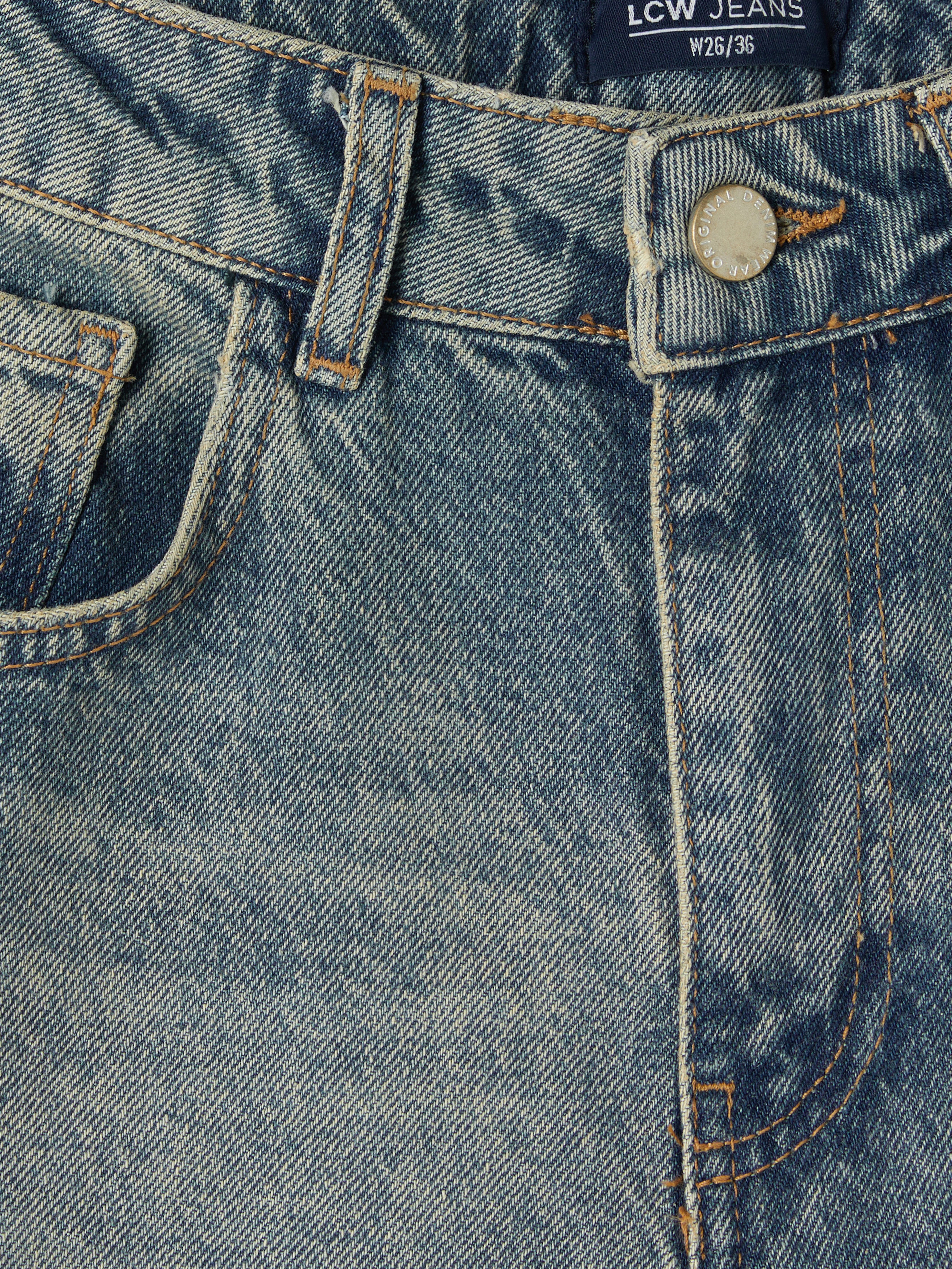 LCW Jeans Barrel Fit Kadın Jean Pantolon görsel 6