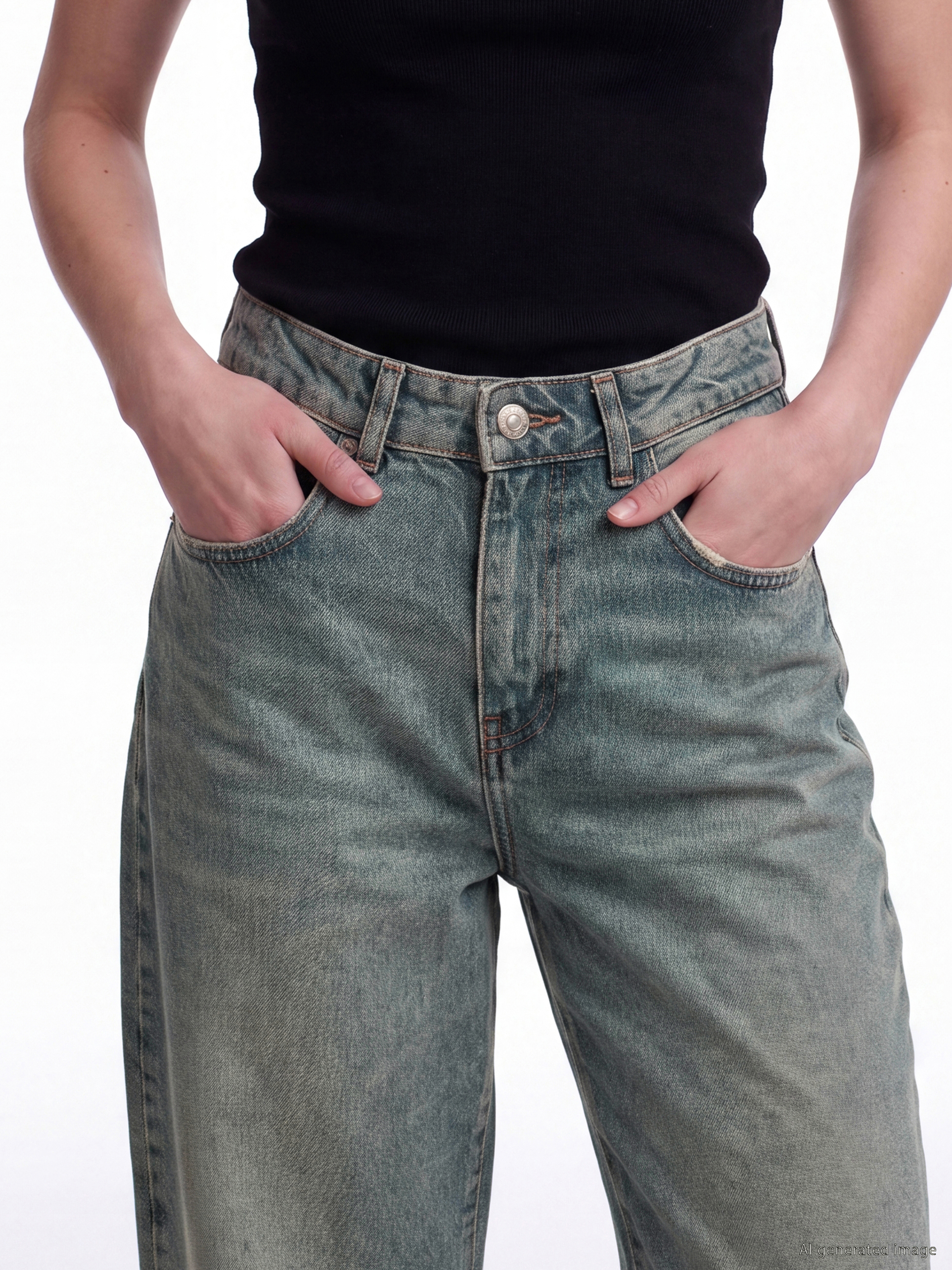 LCW Jeans Barrel Fit Kadın Jean Pantolon görsel 3
