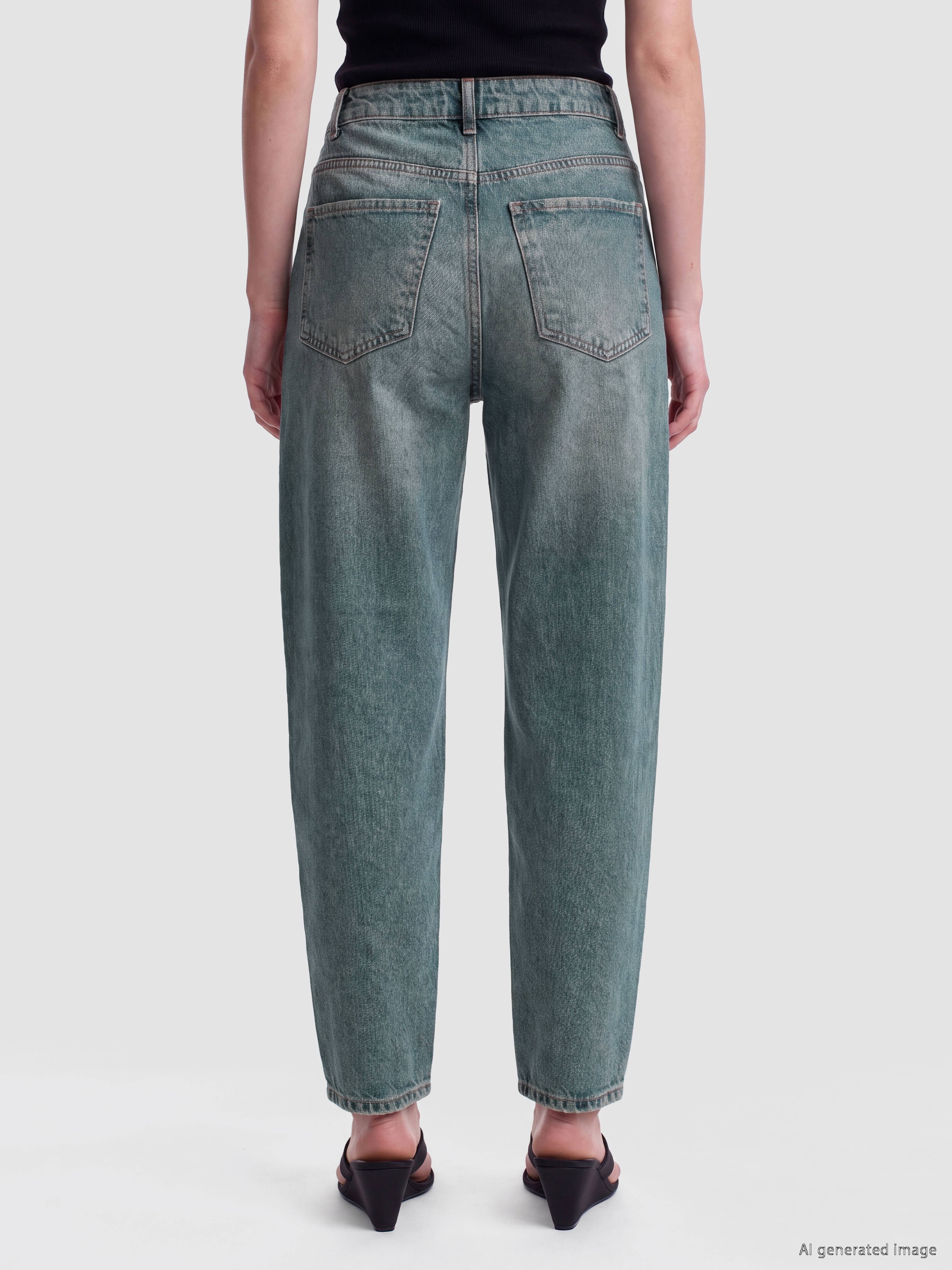 LCW Jeans Barrel Fit Kadın Jean Pantolon görsel 4
