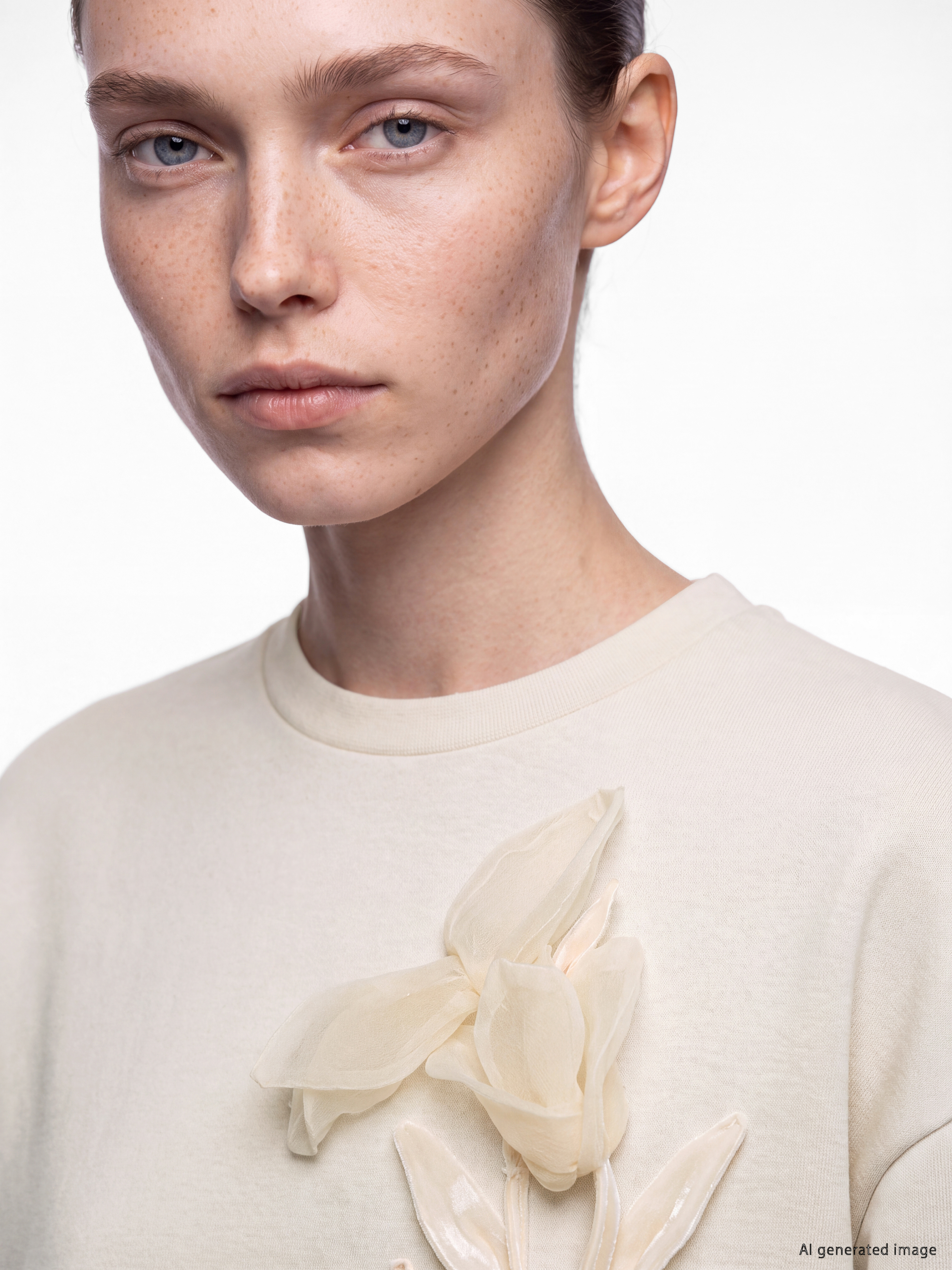 LCW Comfort Nakışlı Soft Touch Kadın Sweatshirt görsel 3