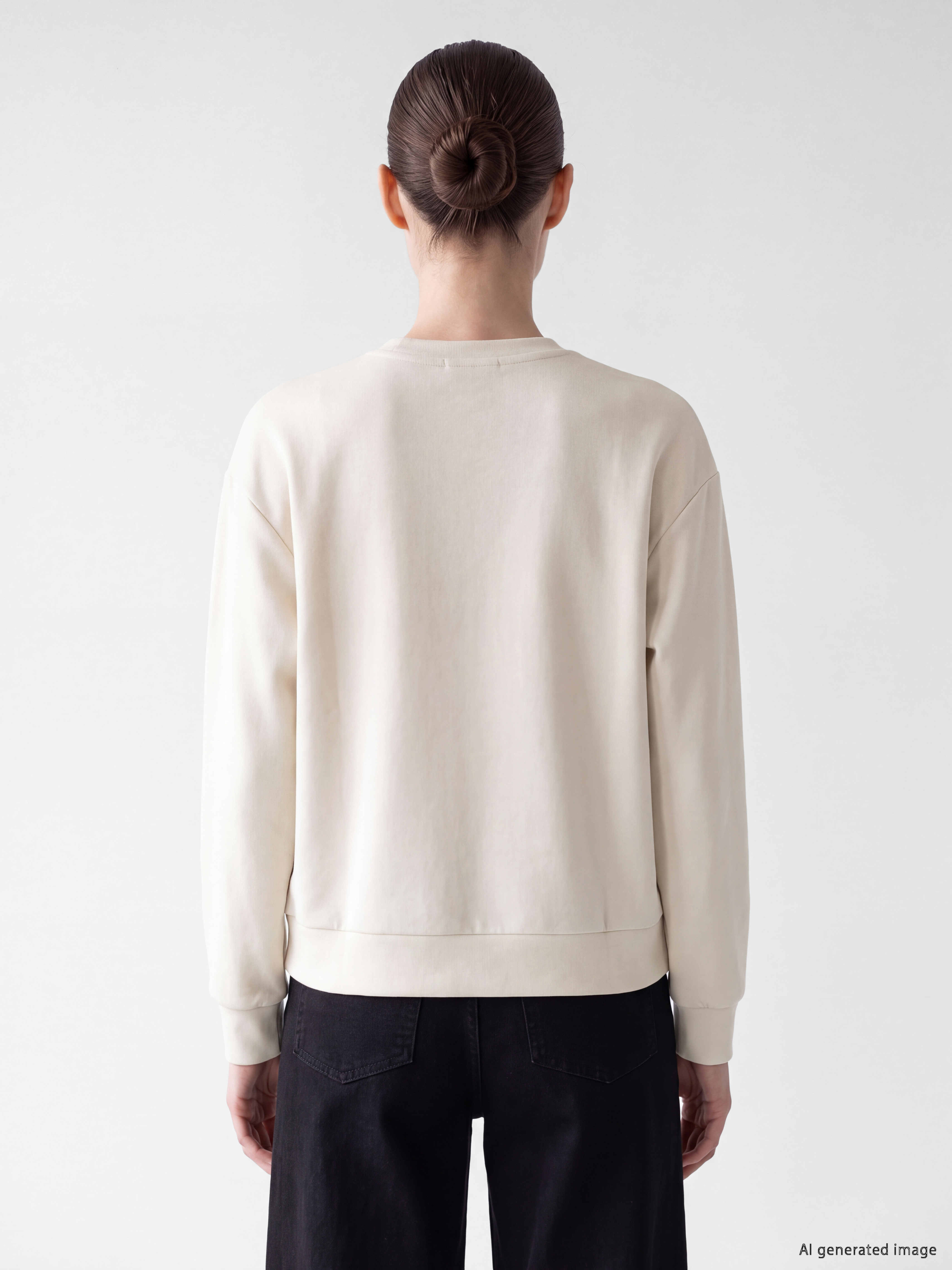 LCW Comfort Nakışlı Soft Touch Kadın Sweatshirt görsel 4